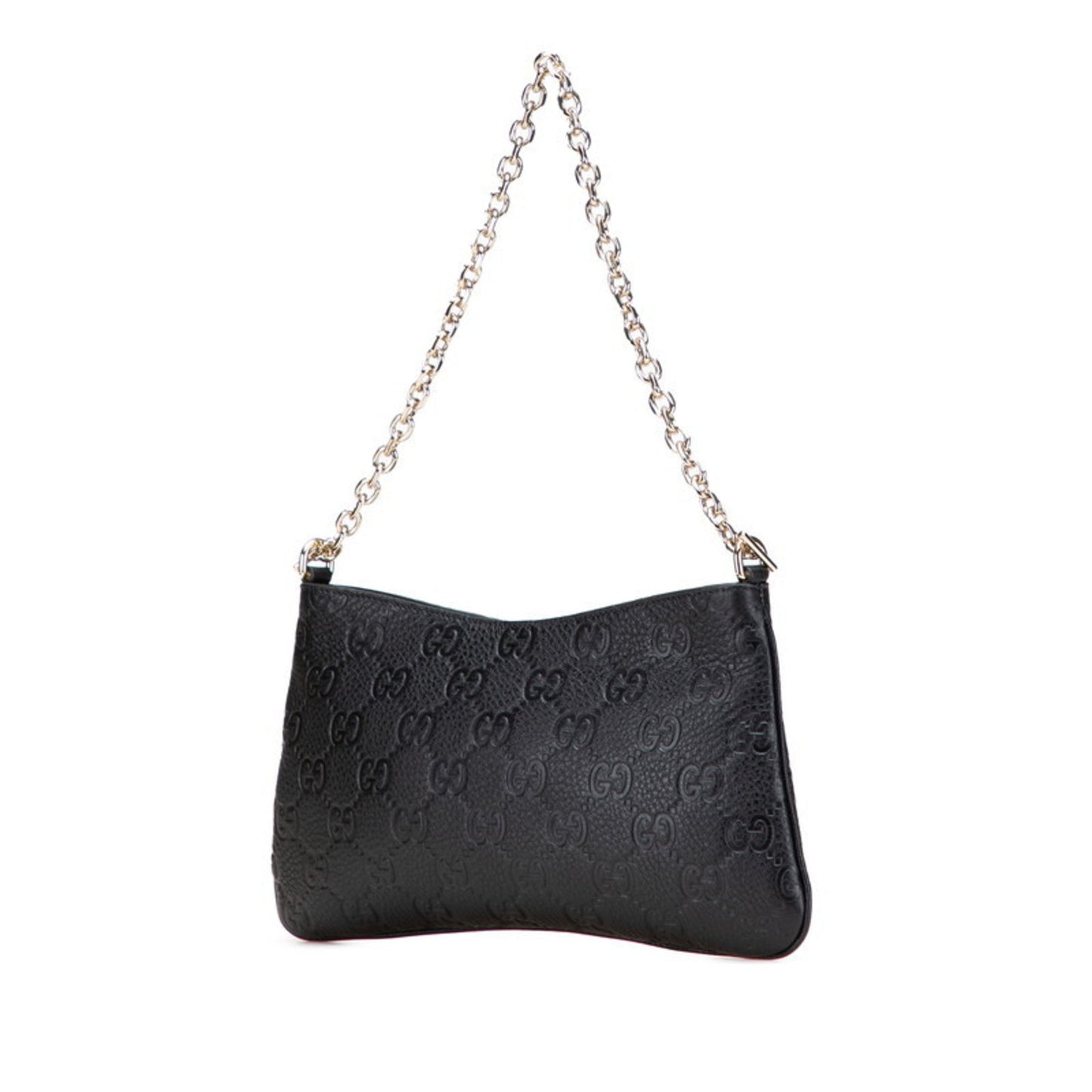 Gucci Black Leather Handbag Shoulder Bag ( )