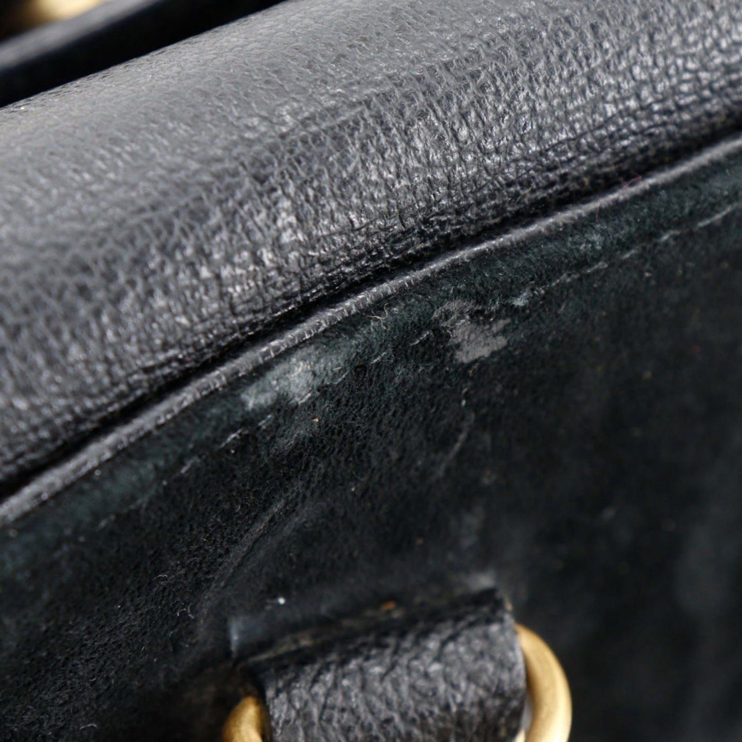 Gucci Black Suede Tote Bag ( )