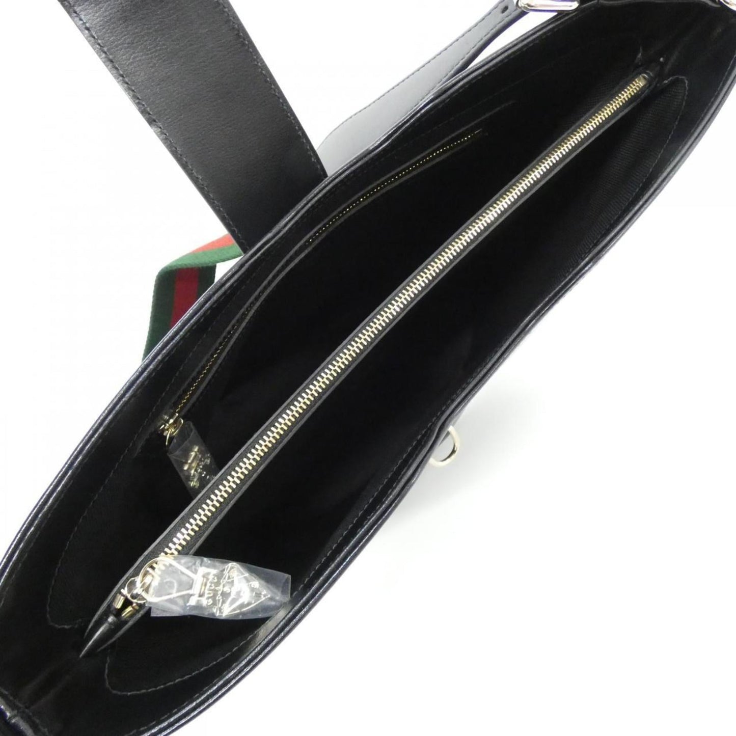 Gucci Black Leather Shoulder Bag ( )