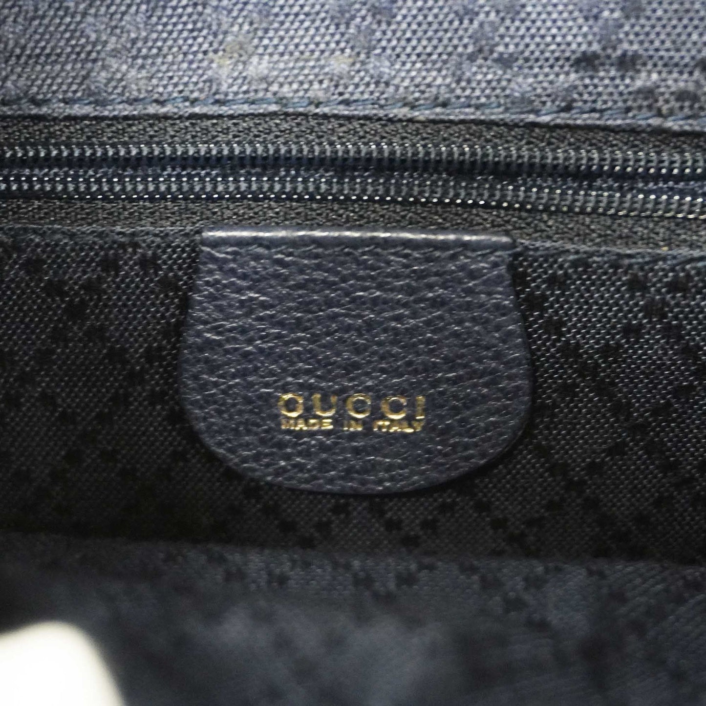 GUCCI Auth  Bamboo Rucksack 003 1956 0030 Women's Leather,Suede Backpack Navy