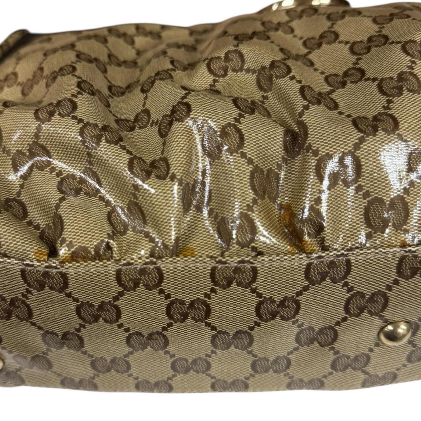 Gucci Brown Pvc Coated Canvas Tote Bag ( )