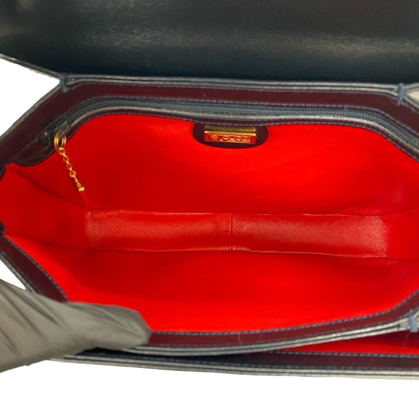 Gucci Navy Leather Shoulder Bag ( )