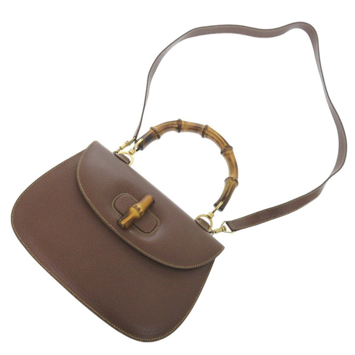 Gucci Brown Leather Handbag ( )