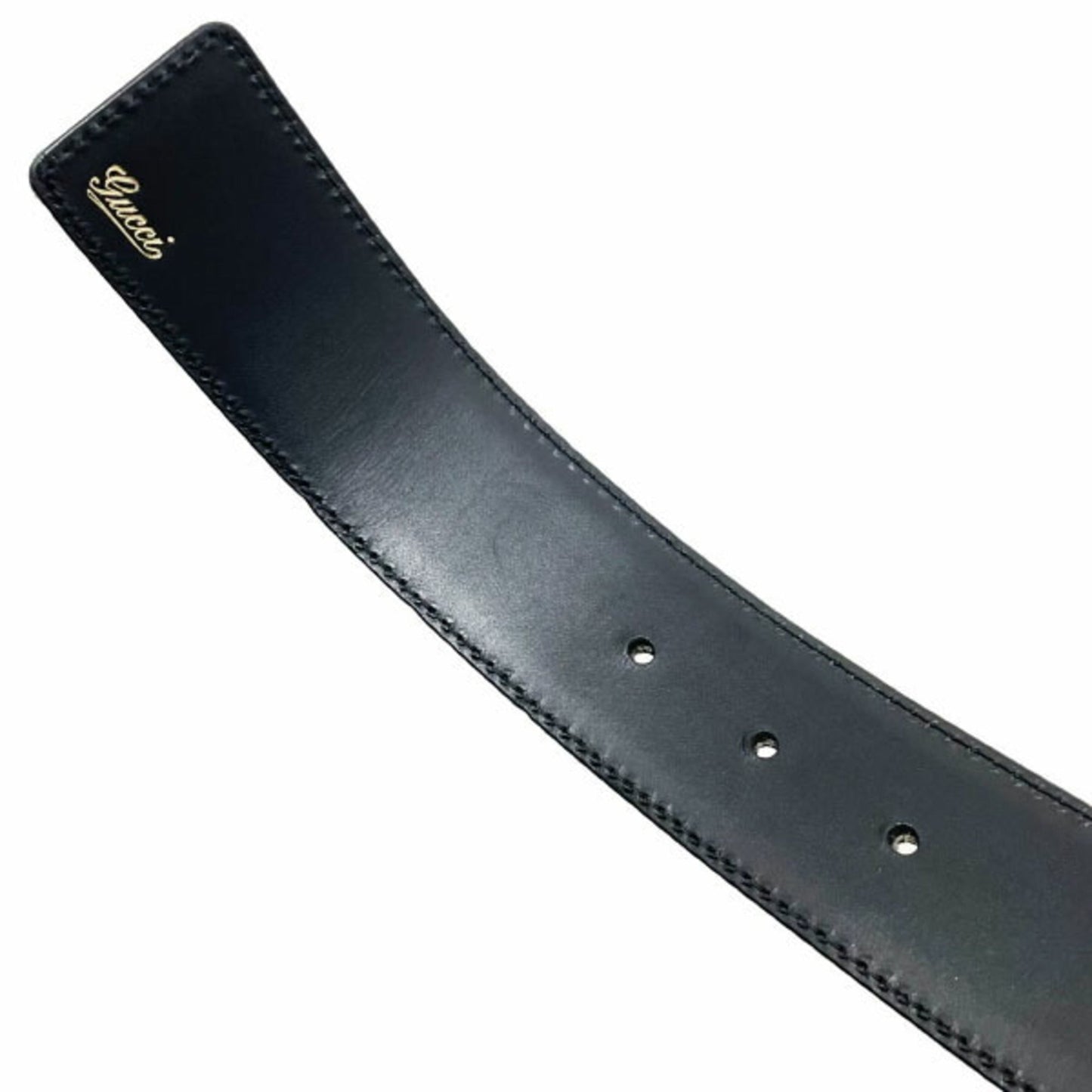 Gucci Black Gold Silver Standard Belt ( )