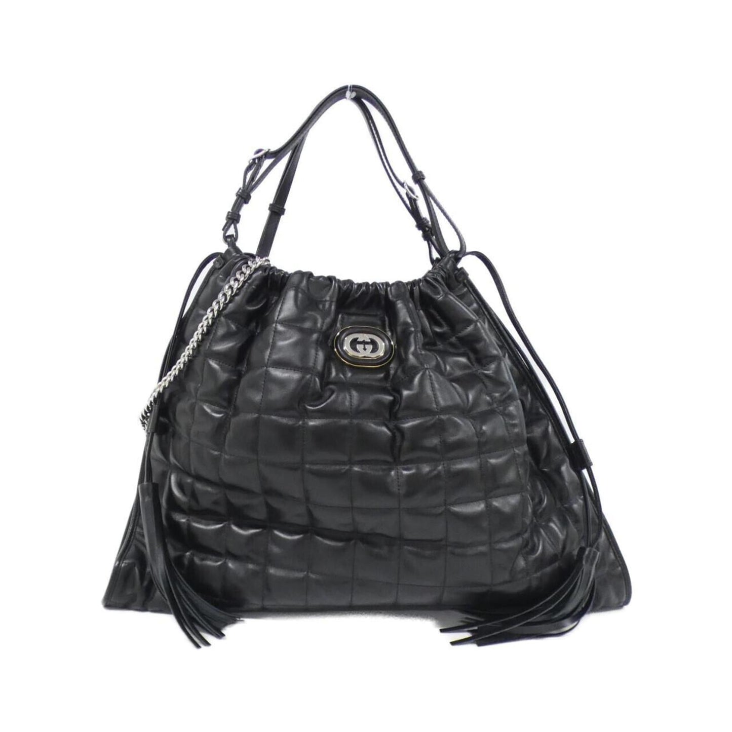 Gucci Black Leather Shoulder Bag ( )