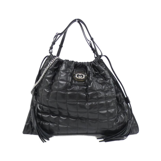 Gucci Black Leather Shoulder Bag ( )