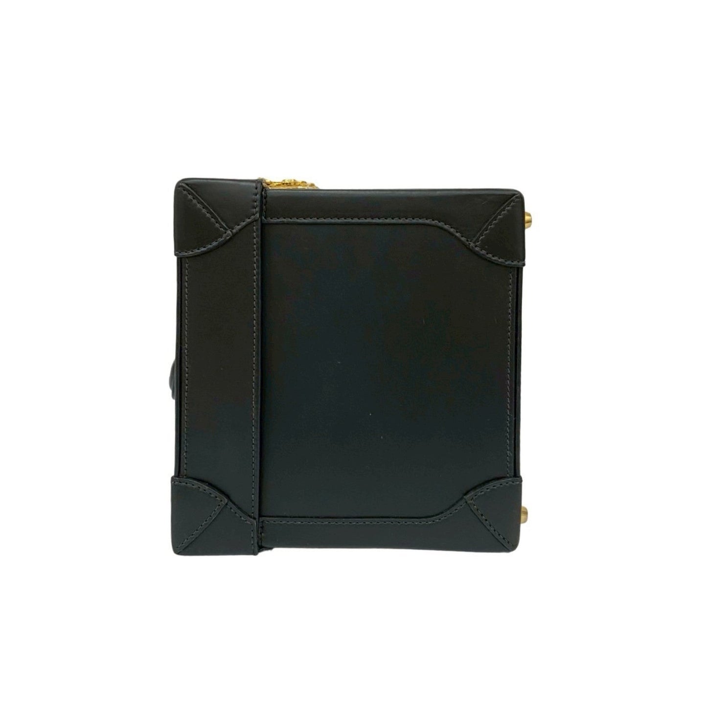 Gucci Black Leather Handbag Vanity Bag ( )