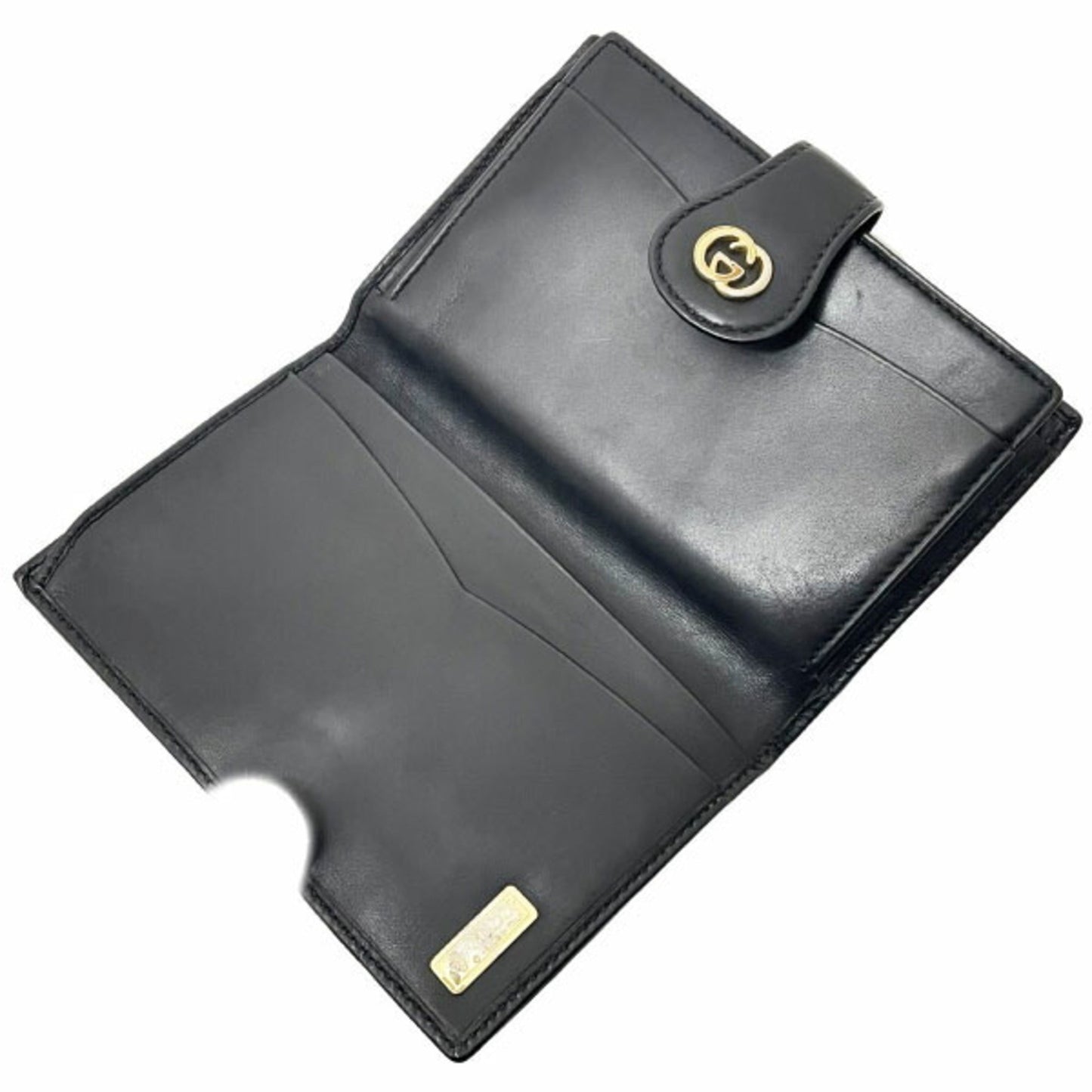 Gucci Black Green Red Color Pvc Leather Middle Wallet (Bi-Fold) ( )