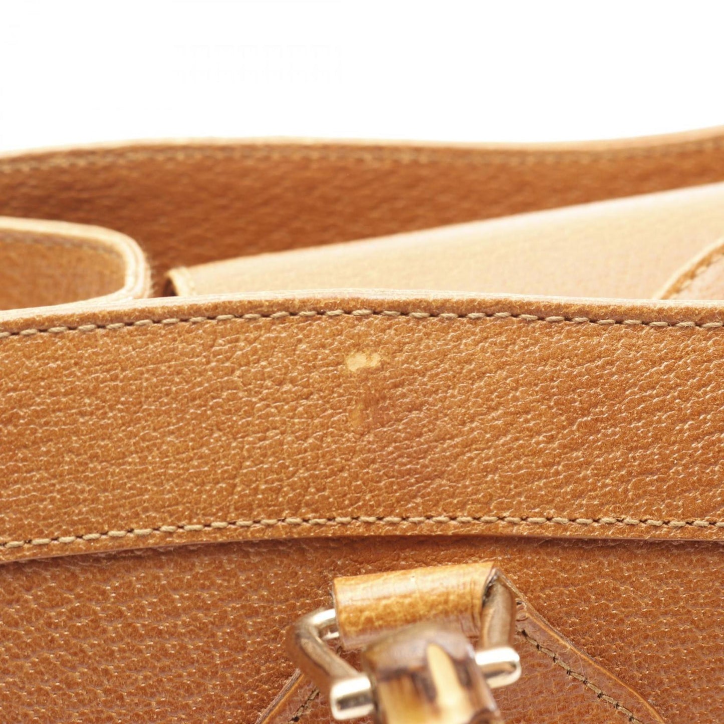 Gucci Brown Leather Tote Bag ( )