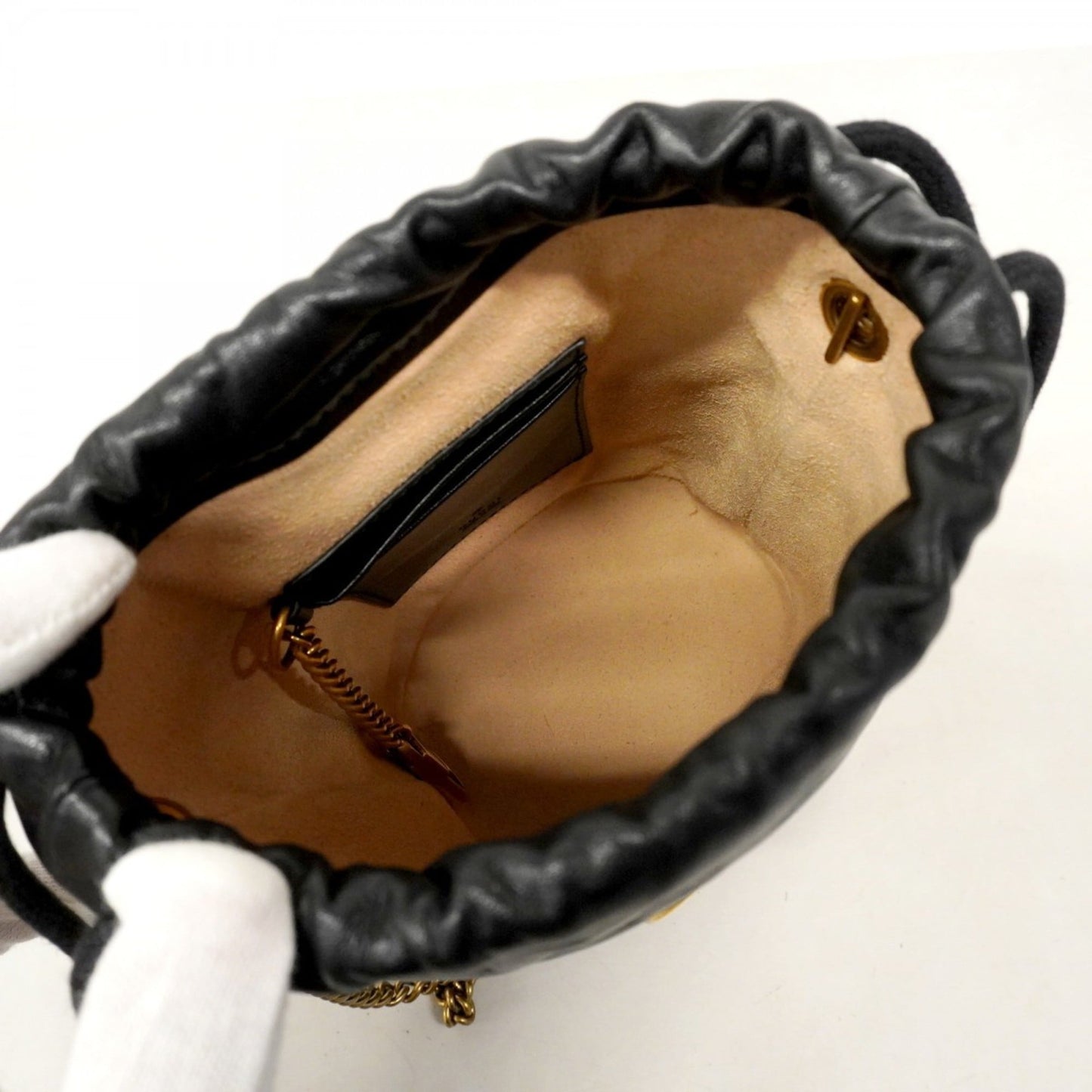 Gucci Black Leather Shoulder Bag ( )