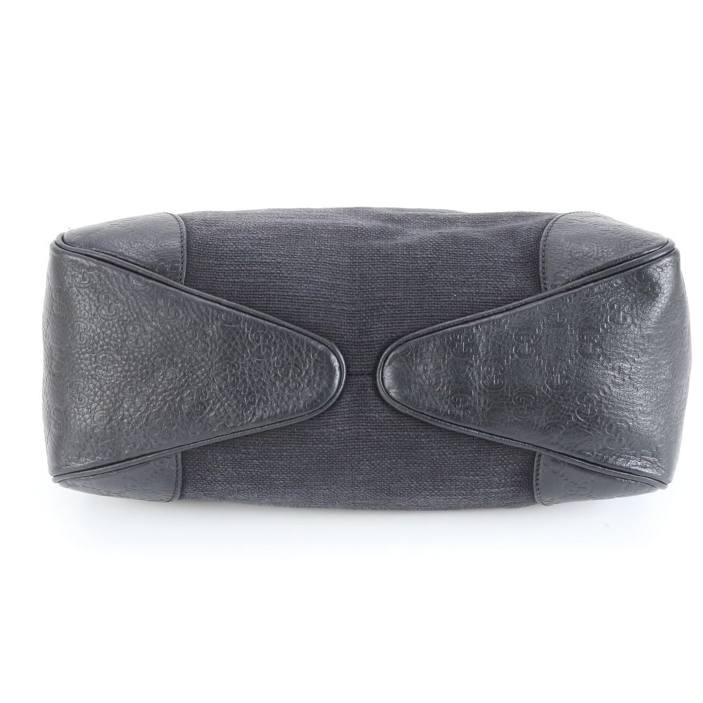 Gucci Black Leather Canvas Shoulder Bag ( )