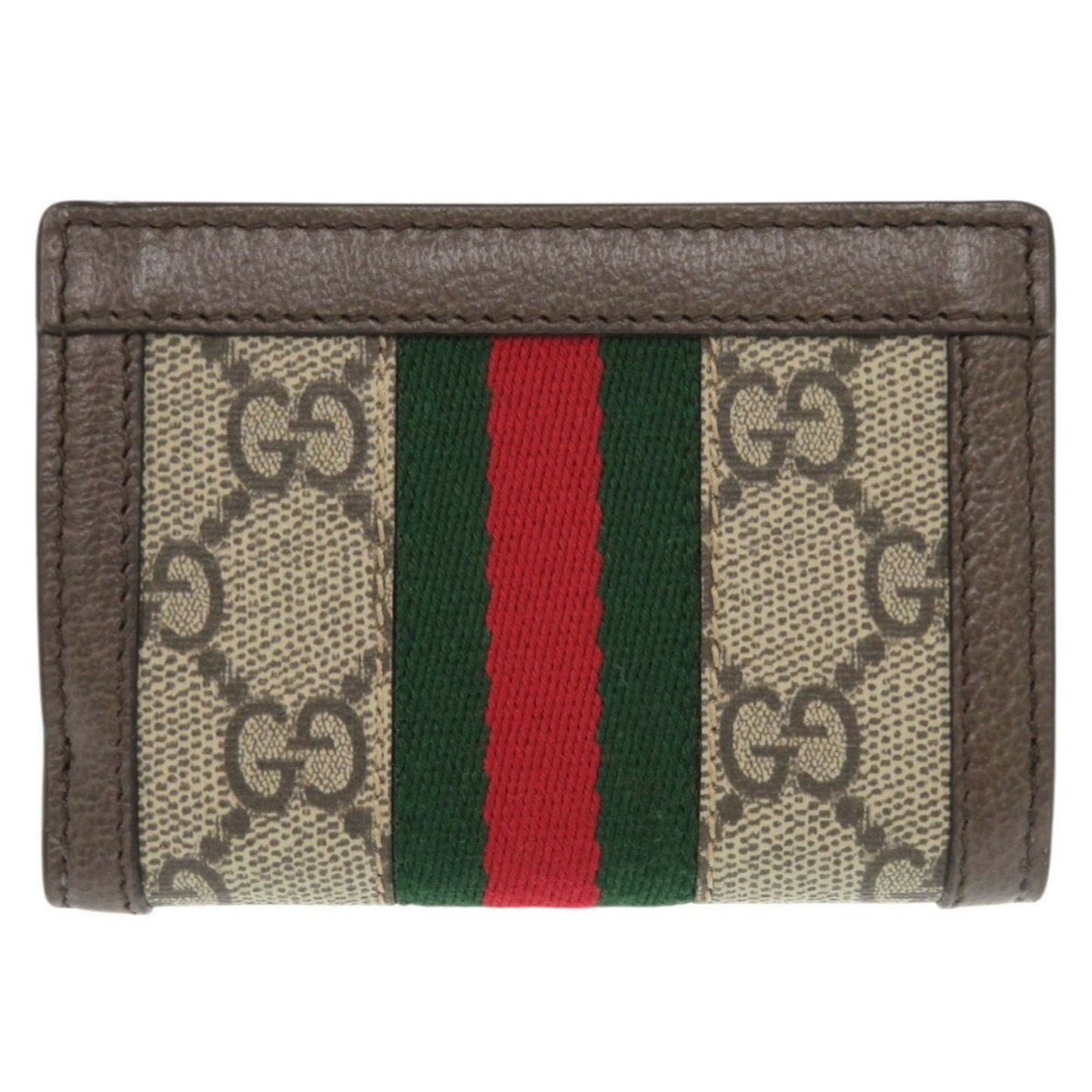 Gucci Beige Brown Gg Supreme Leather Wallet (Tri-Fold) ( )