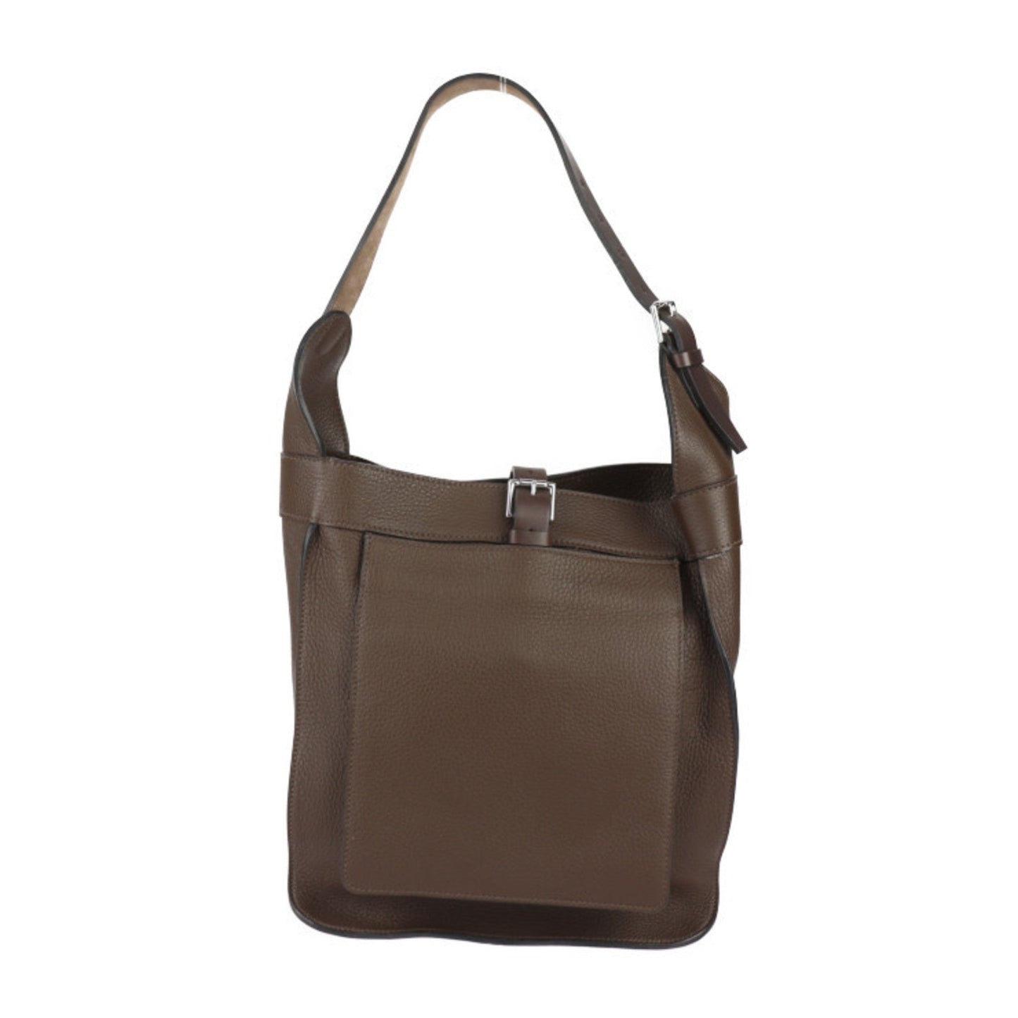 Hermes Brown Taurillon Clemence Leather Handbag Shoulder Bag Tote Bag ( )