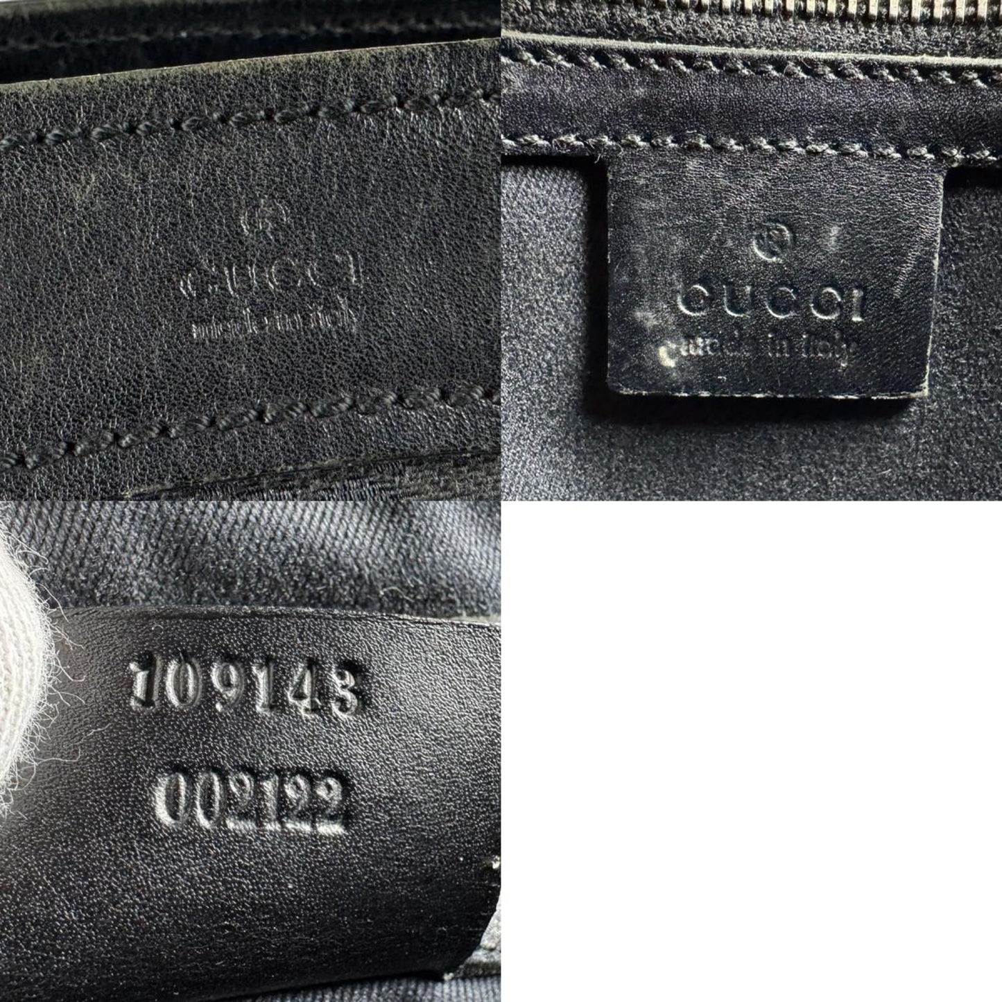 Gucci Black Gg Canvas Leather Shoulder Bag ( )