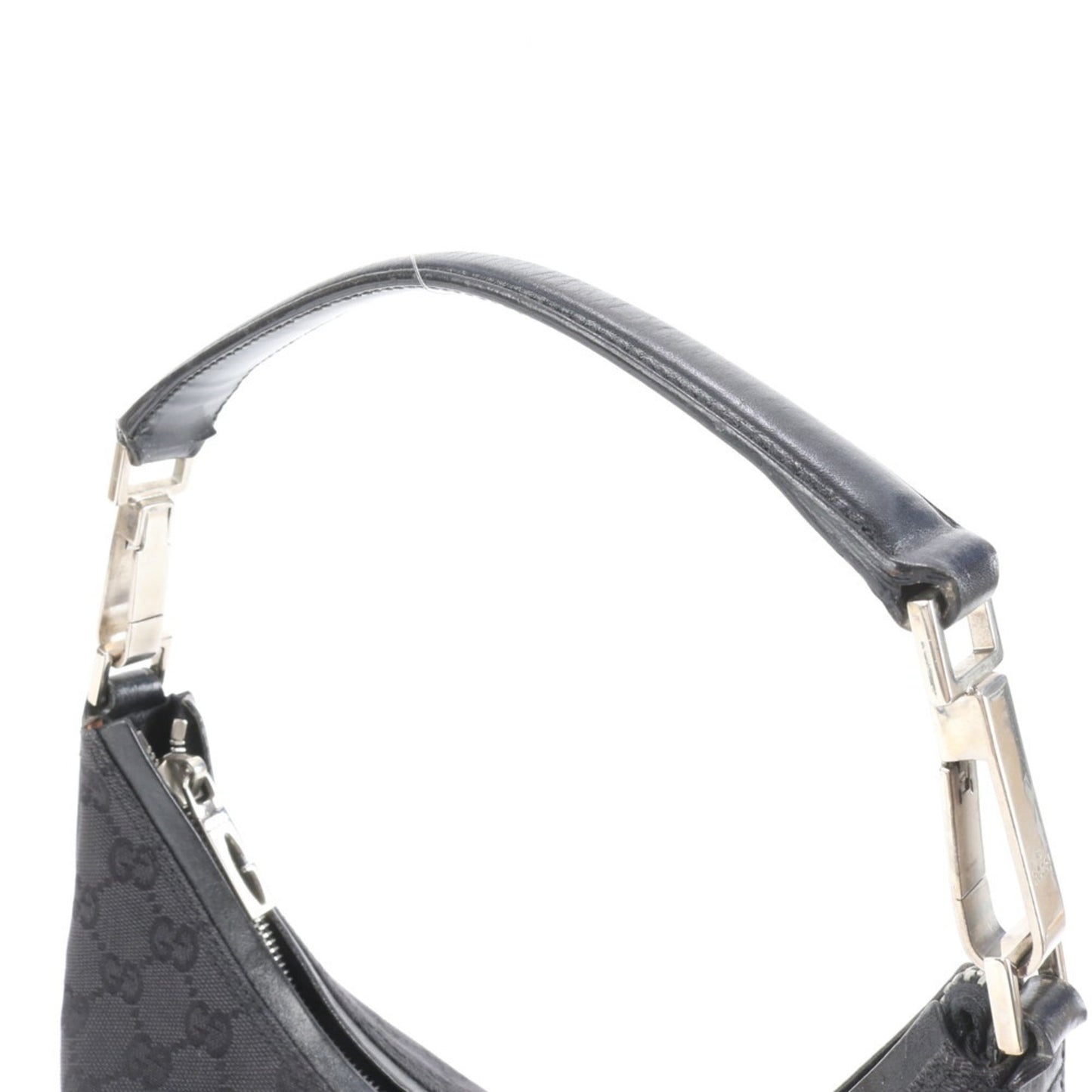Gucci Black Leather Canvas Shoulder Bag ( )