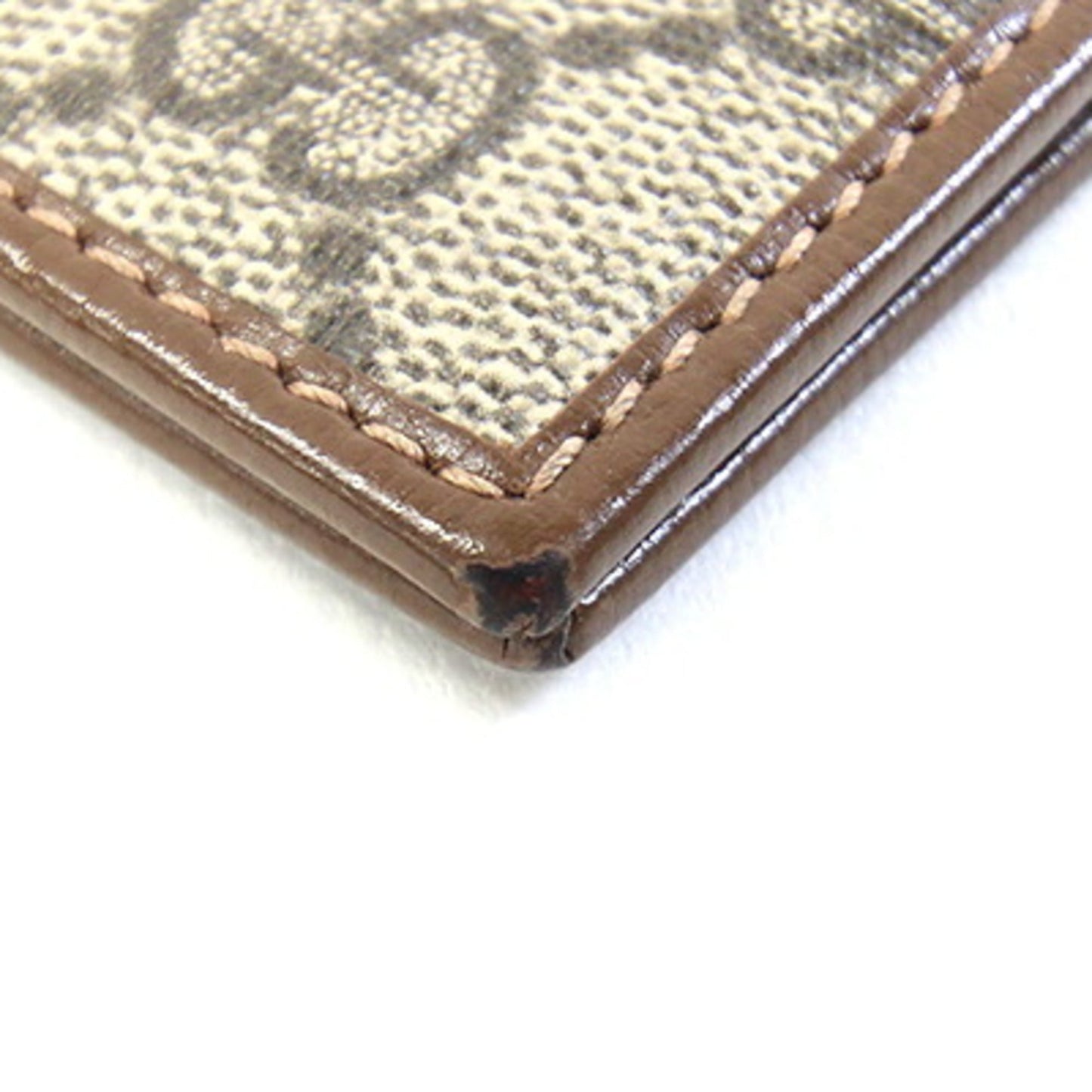 Gucci Beige Brown Gg Supreme Leather Wallet (Bi-Fold) ( )