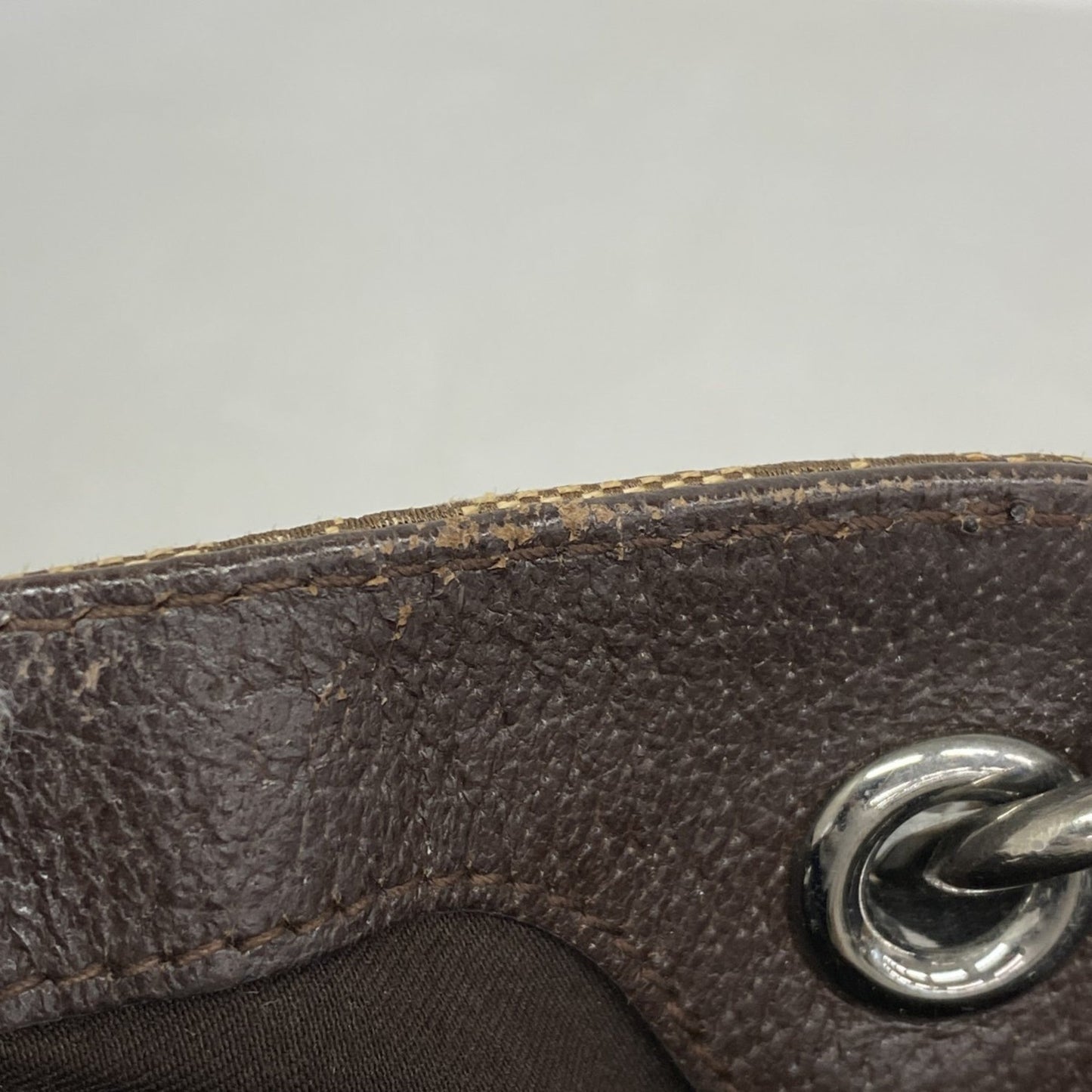Gucci Brown Canvas Tote Bag ( )