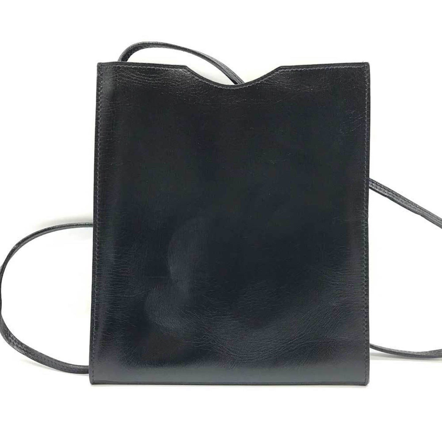 Hermes Onimaitou Black Box Calf Leather Pochette Shoulder Bag ( )