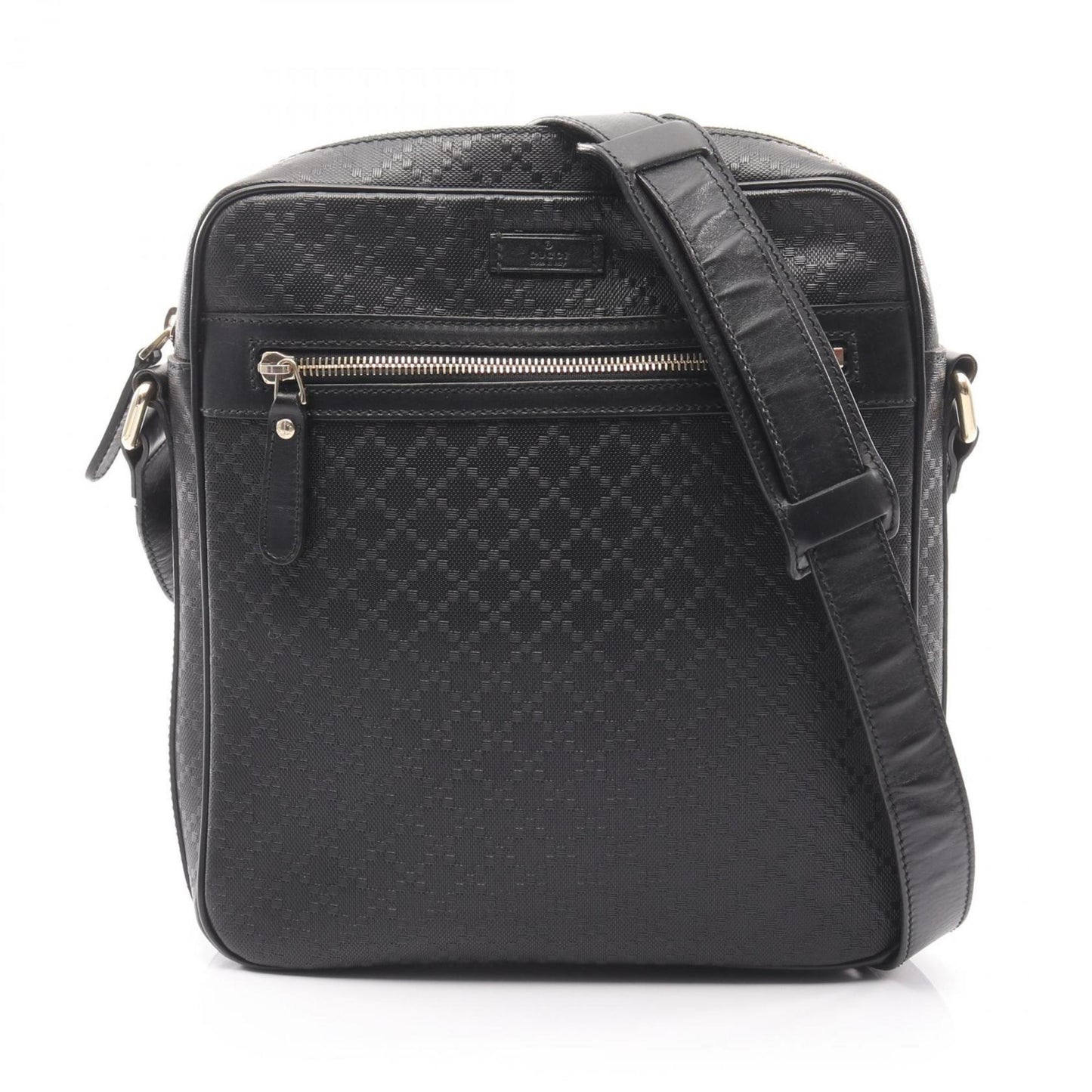 Gucci Black Coated Canvas Leather Shoulder Bag ( )