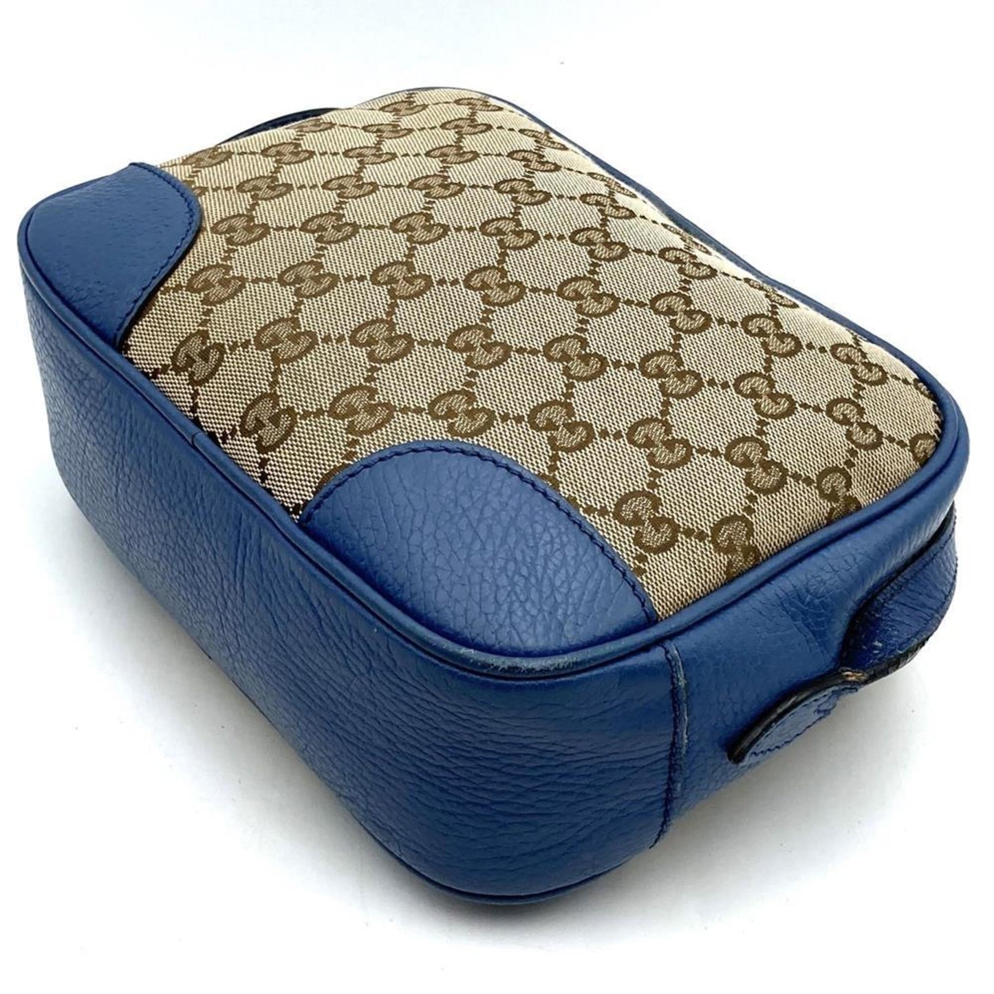 Gucci Brown Gg Canvas Leather Shoulder Bag ( )