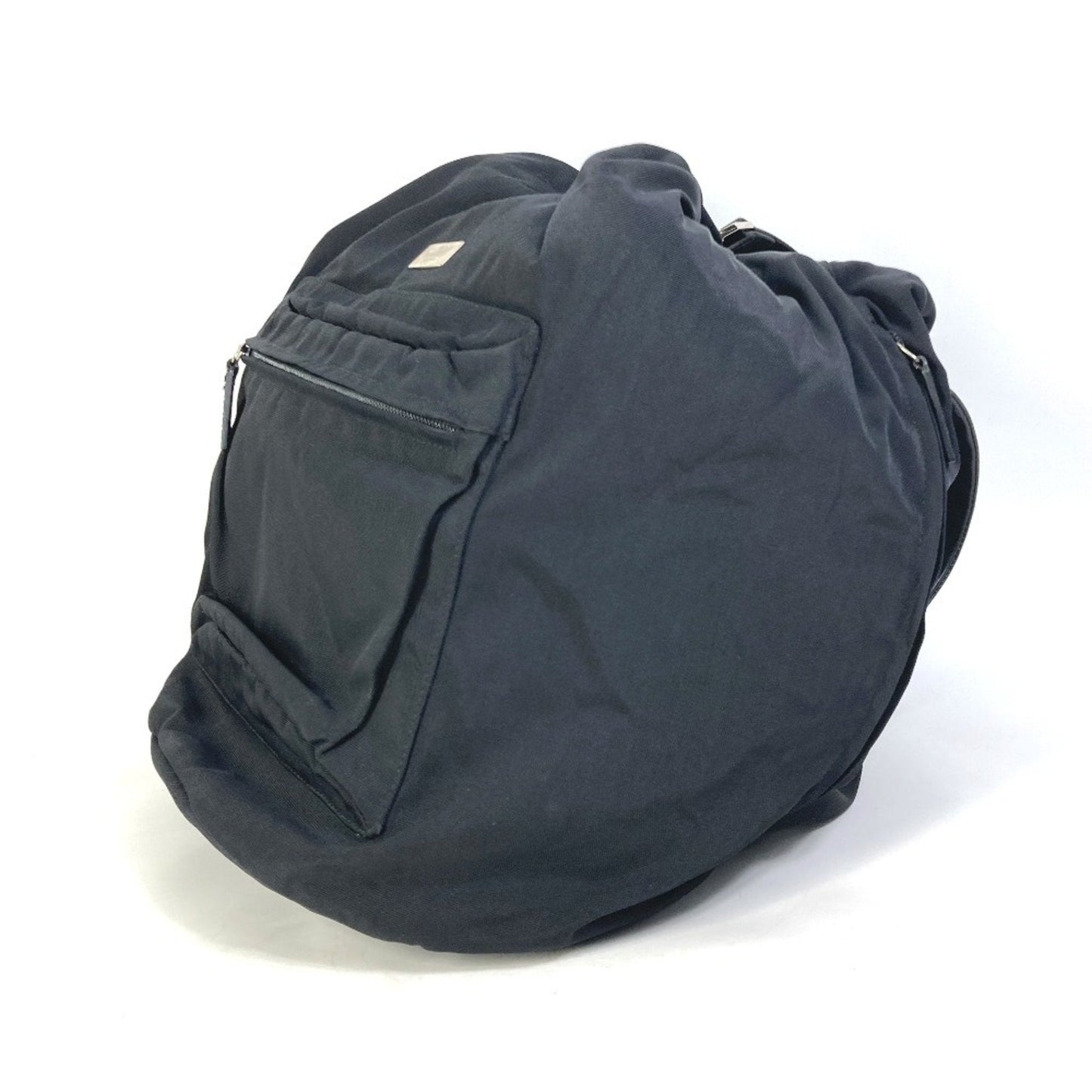 Gucci Black Nylon Leather Backpack ( )