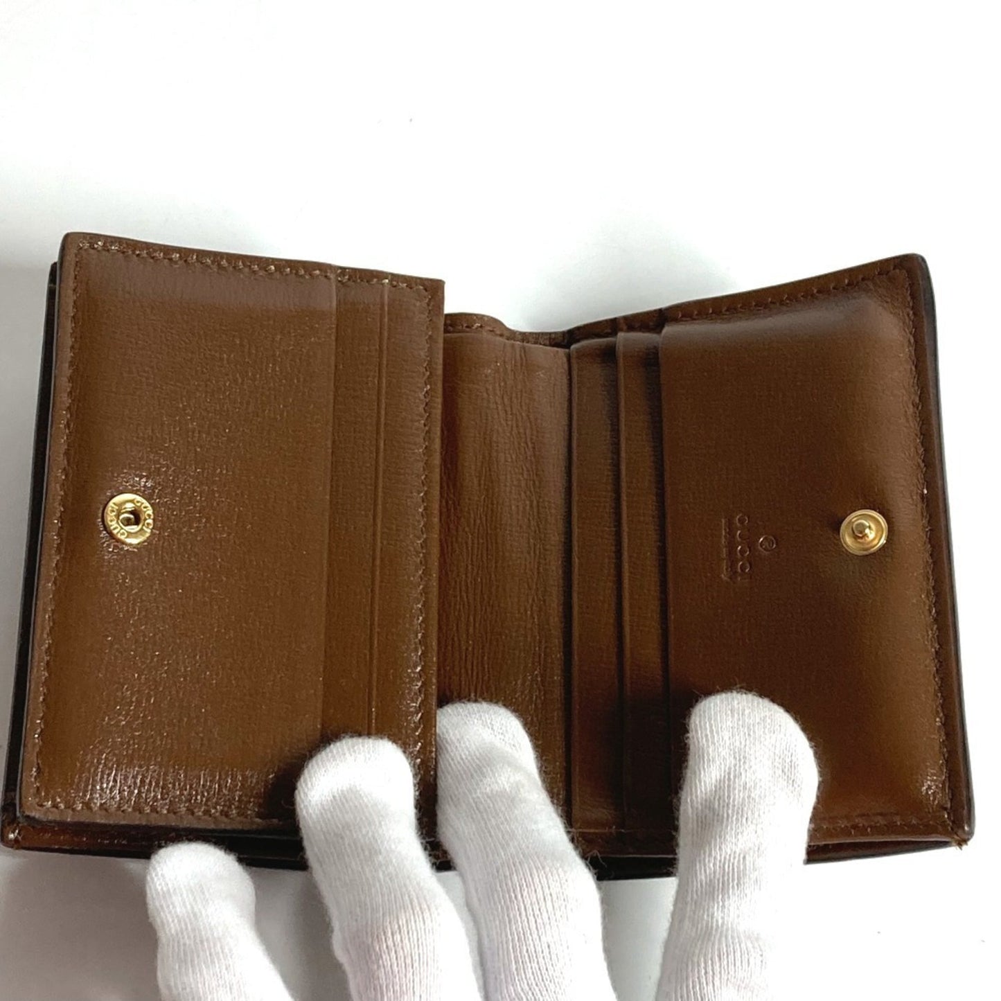 Gucci Gg Supreme Beige Red Color Gg Supreme Long Wallet (Bi-Fold) ( )