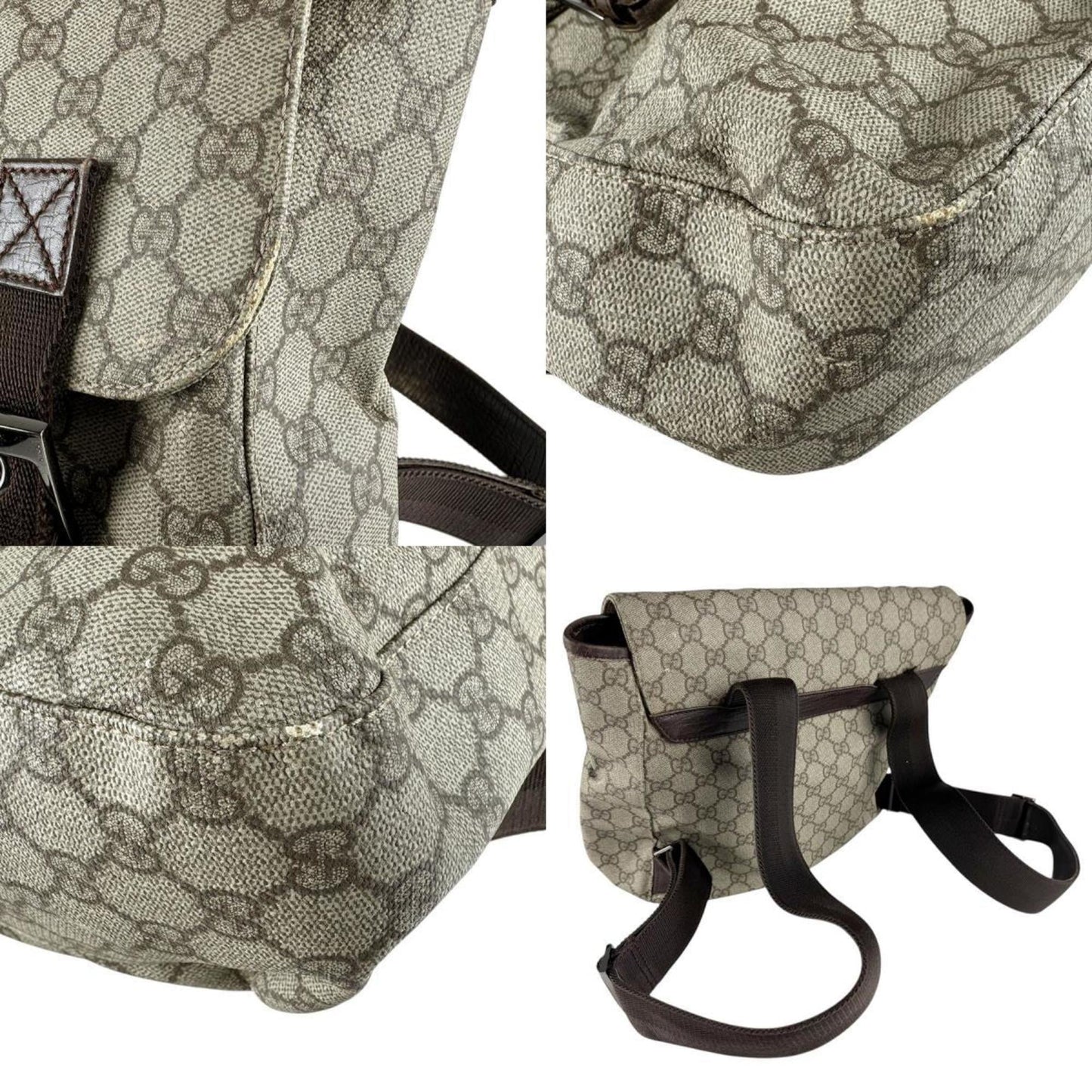 Gucci Brown Gg Supreme Backpack ( )