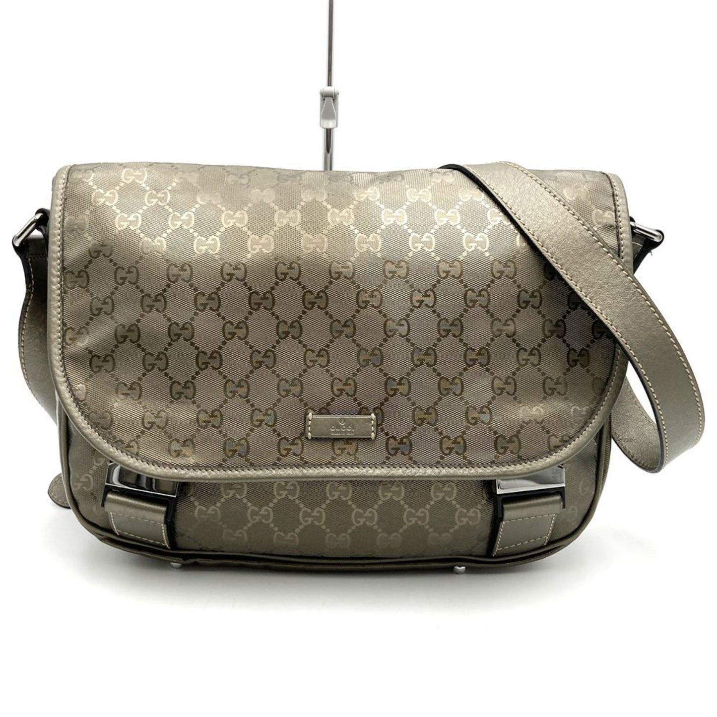 Gucci Gg ImprimÃ© Brown Metallic Gg ImprimÃ© Shoulder Bag ( )