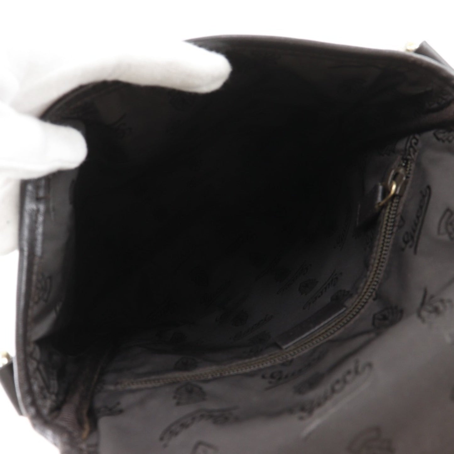 Gucci Brown Leather Shoulder Bag ( )