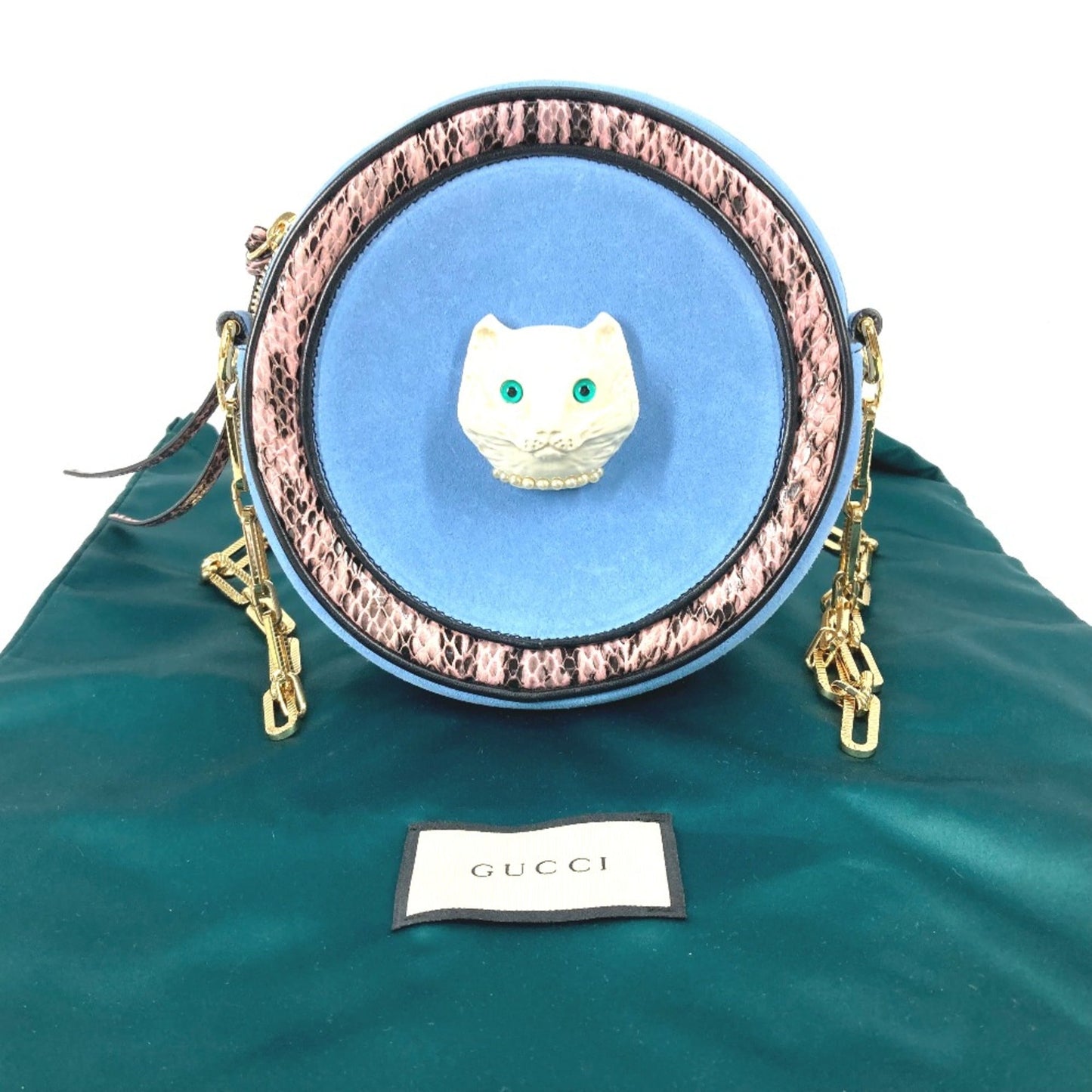 Gucci Blue Leather Shoulder Bag ( )