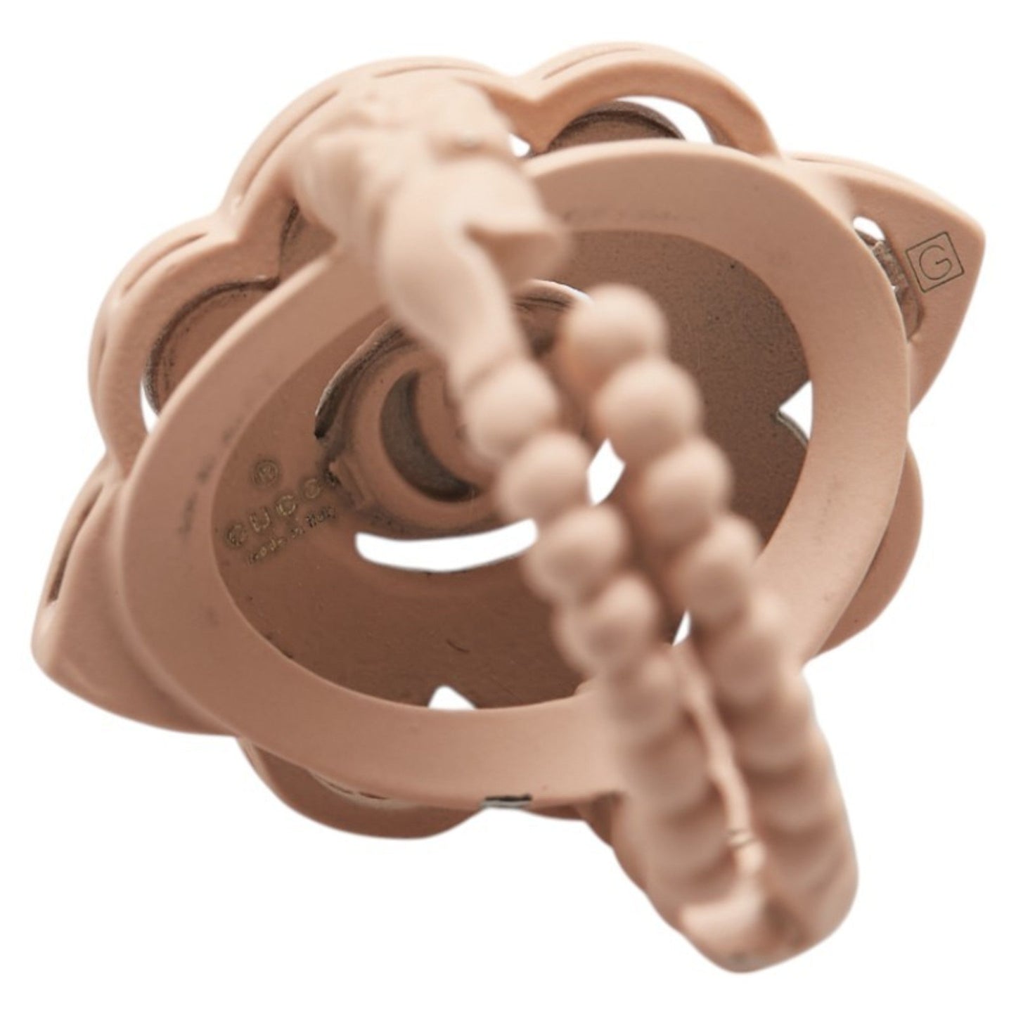 Gucci Pink Artificial Pearl Plastic Band Ring ( )