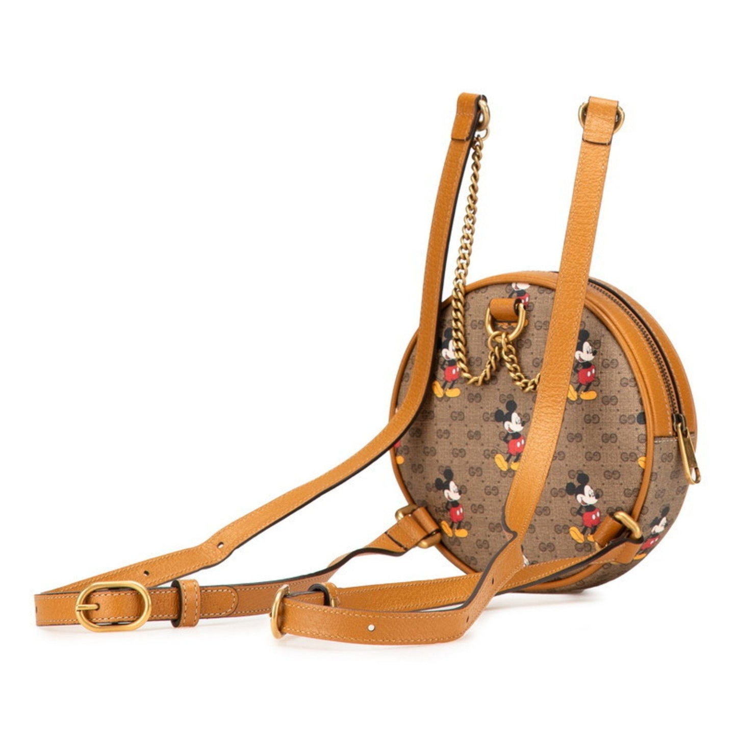 Gucci Brown Pvc Leather Backpack ( )