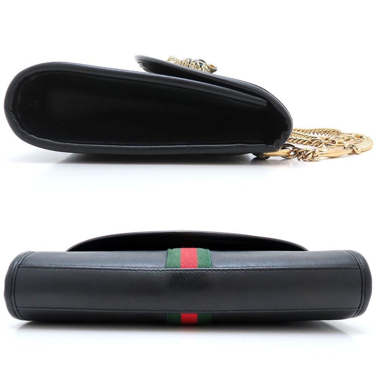 Gucci Black Leather Shoulder Bag ( )
