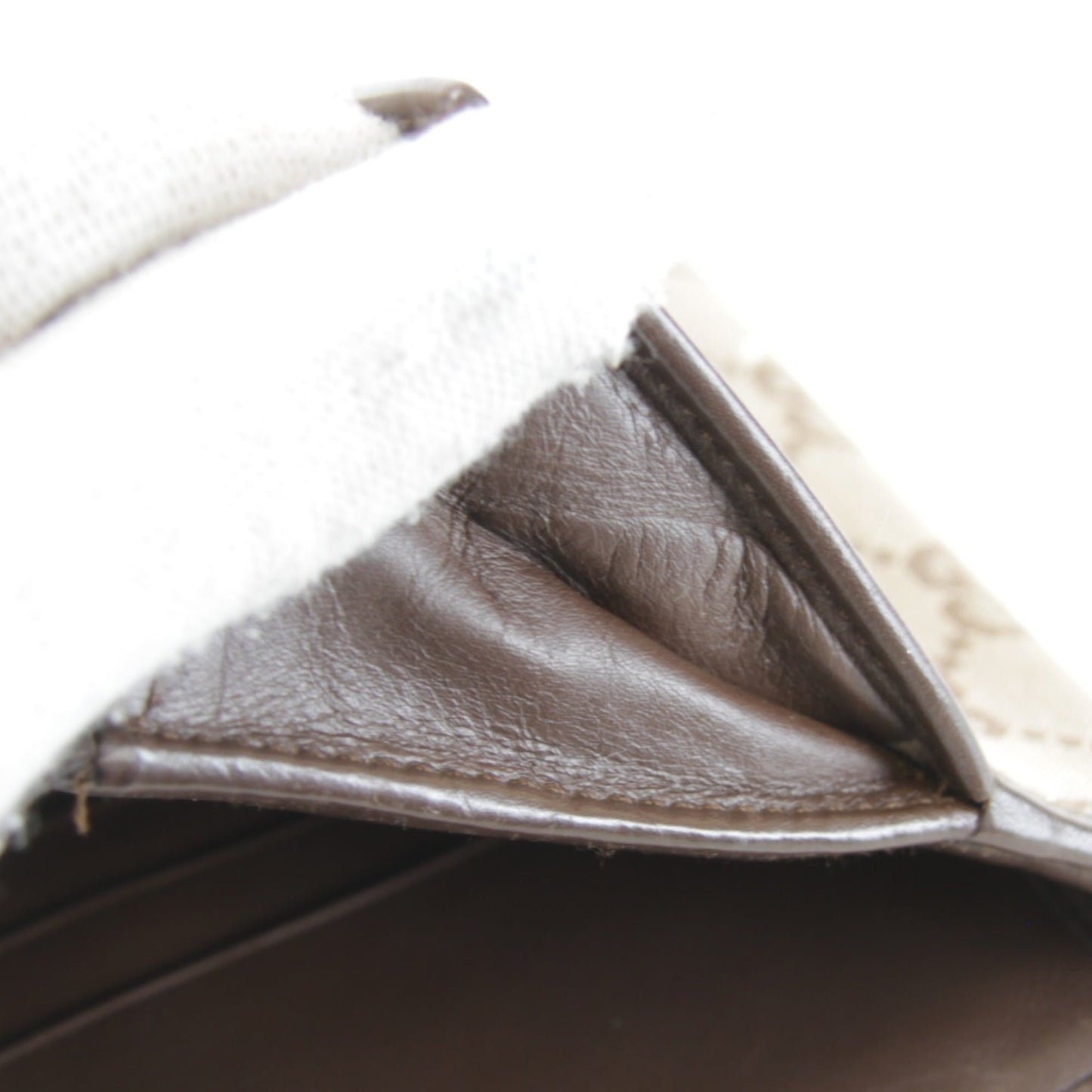 Gucci Brown Gg Canvas Leather Wallet (Bi-Fold) ( )