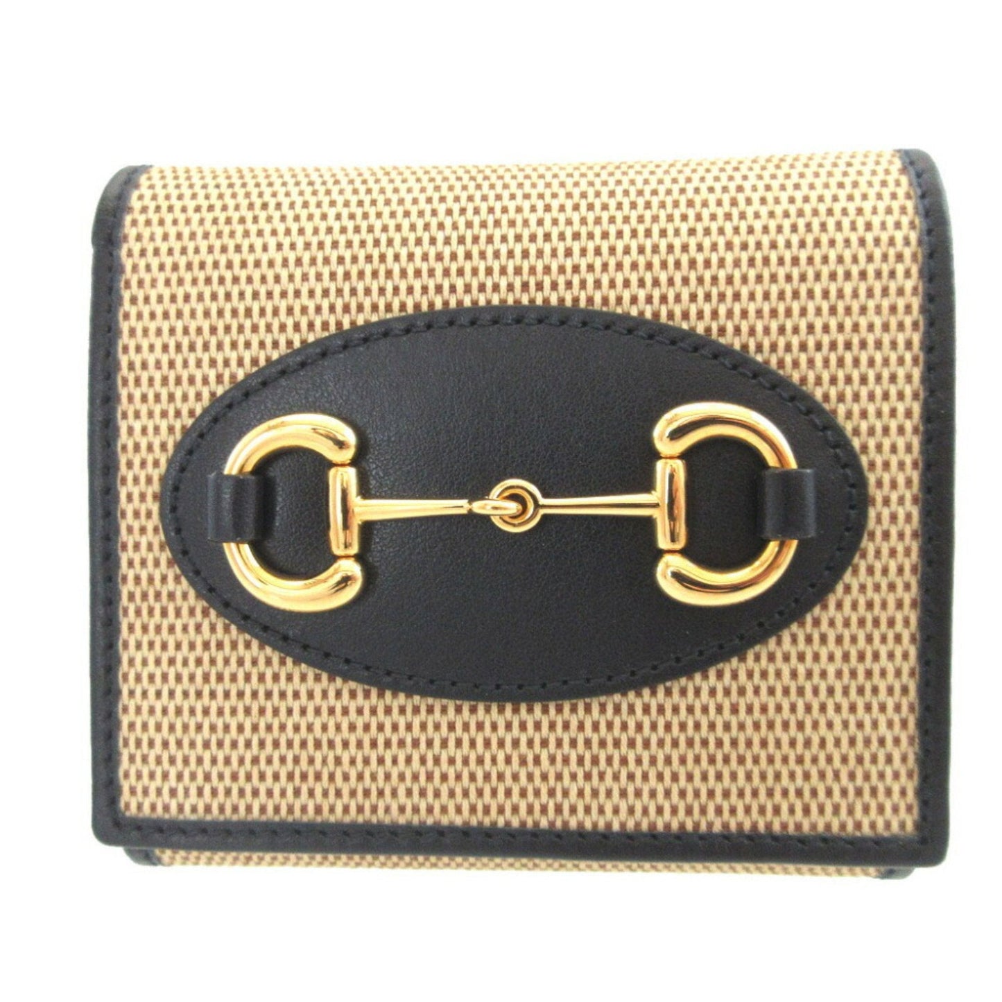 Gucci Beige Navy Canvas Leather Coin Purse/Coin Case ( )