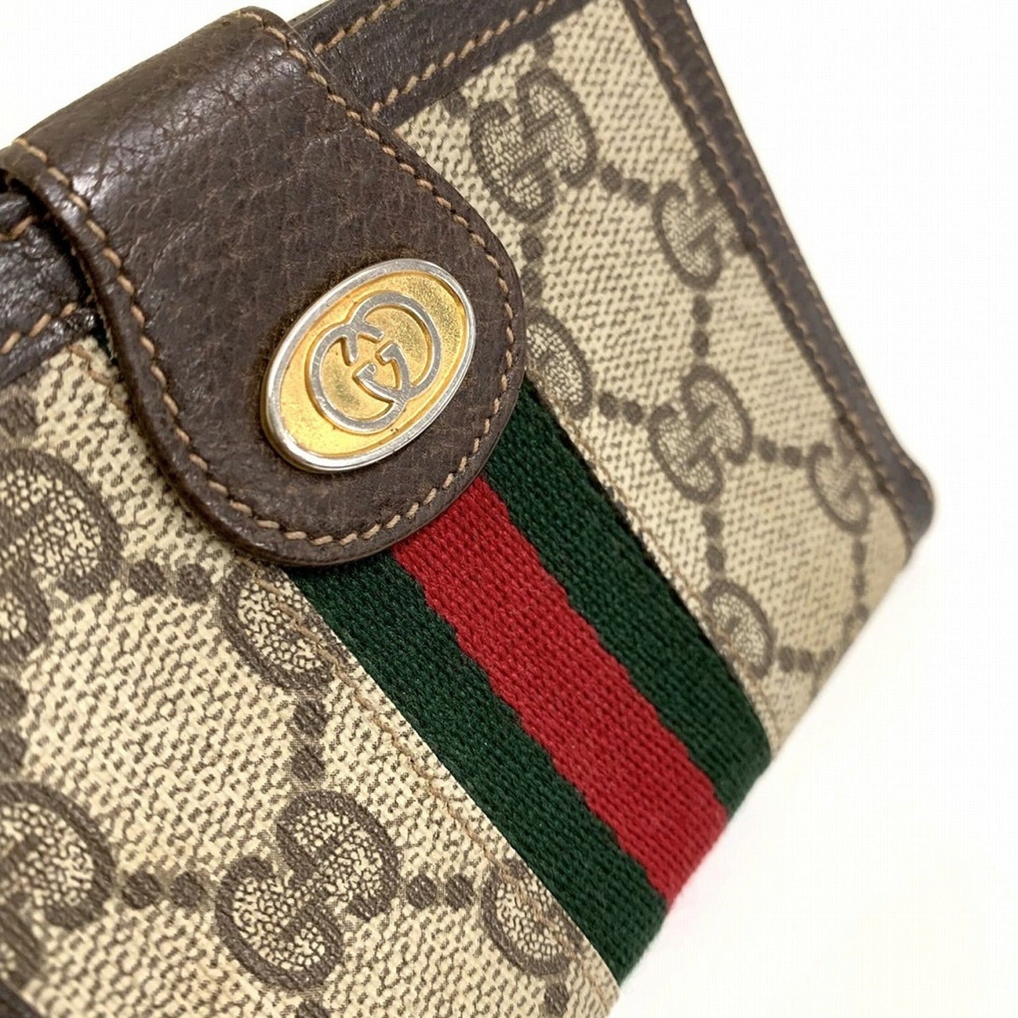 Gucci Brown Gg Supreme Leather Wallet (Bi-Fold) ( )
