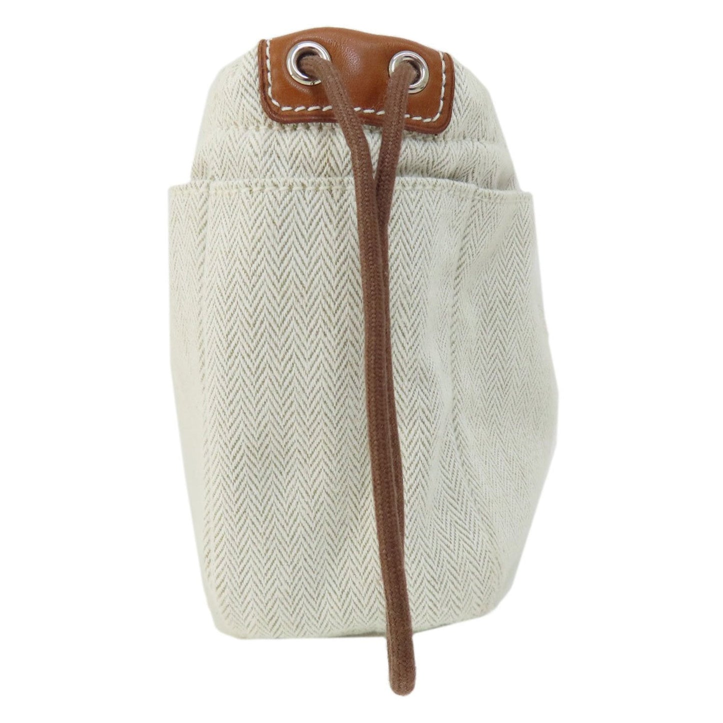 Hermes Natural Toile Chevron Pouch ( )