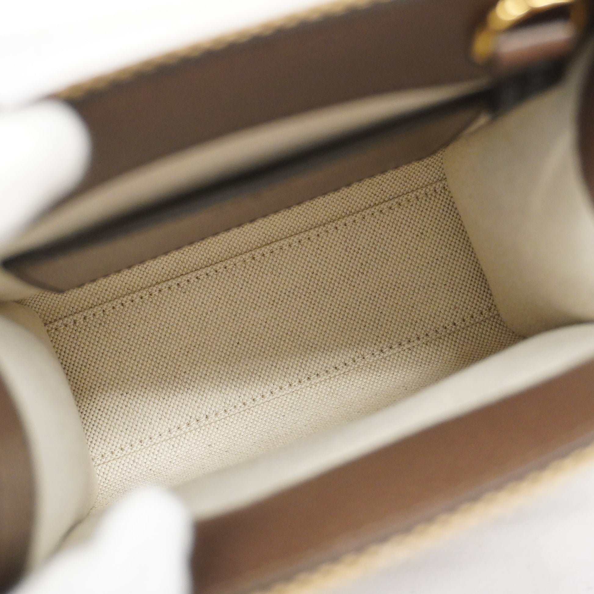 Gucci Leather Canvas Shoulder Bag