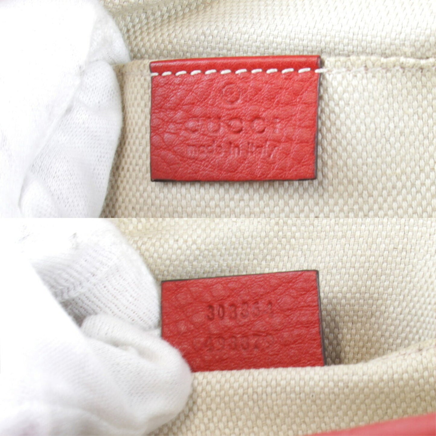 Gucci Red Color Leather Shoulder Bag ( )