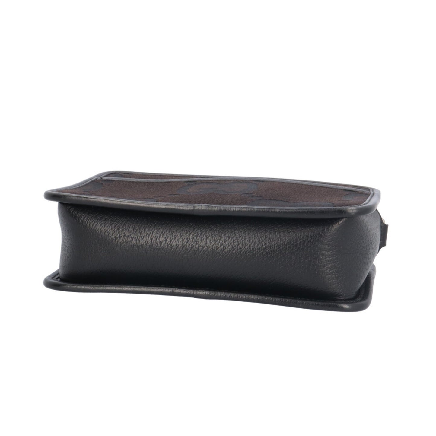 Gucci Black Gg Canvas Leather Shoulder Bag ( )
