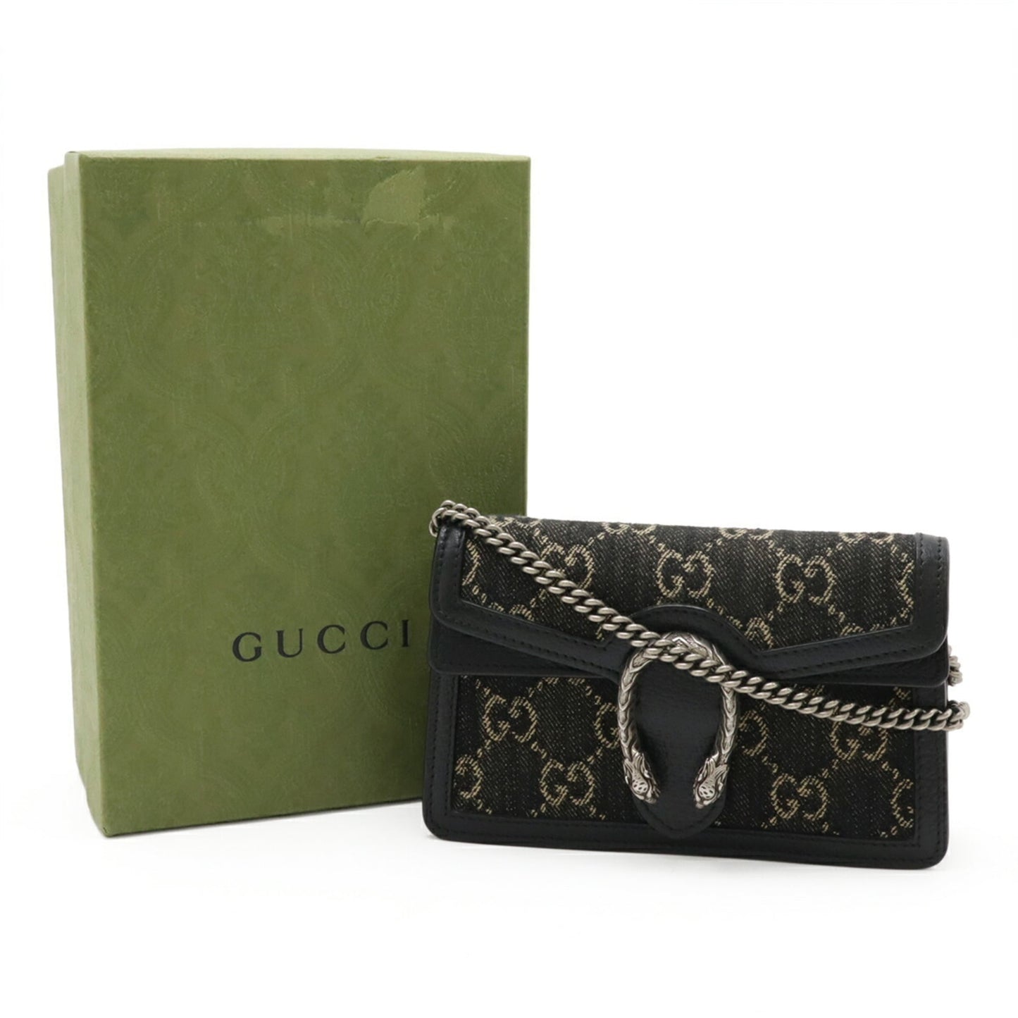 Gucci Black Denim Shoulder Bag ( )