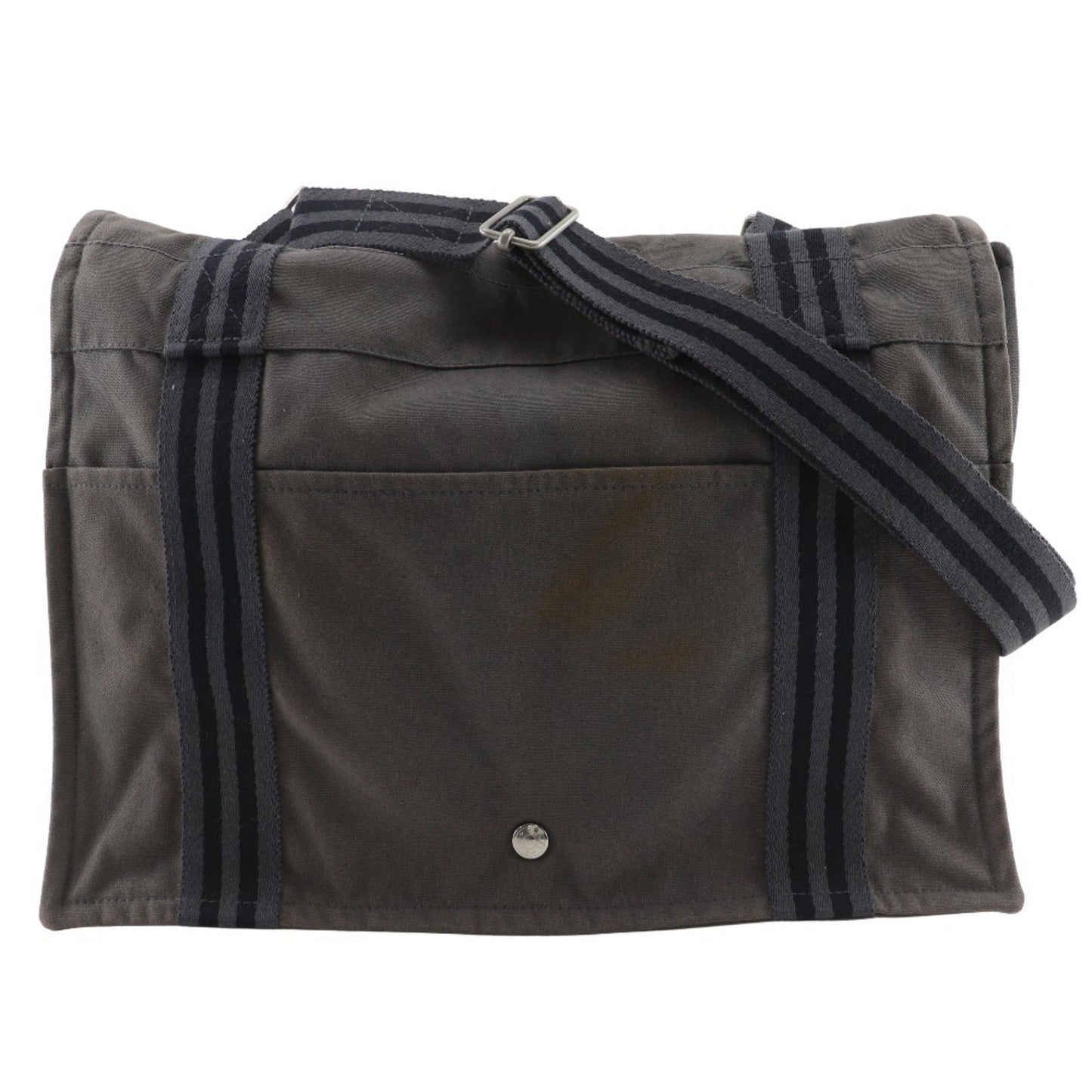 Hermes Fourre Tout Gray Cotton Canvas Shoulder Bag ( )