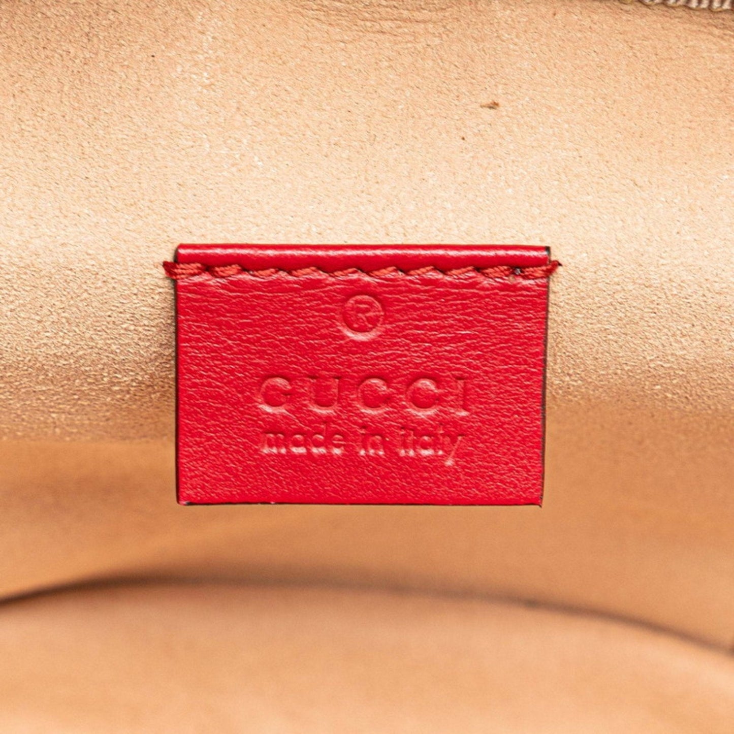 Gucci Red Color Leather Vanity Bag ( )