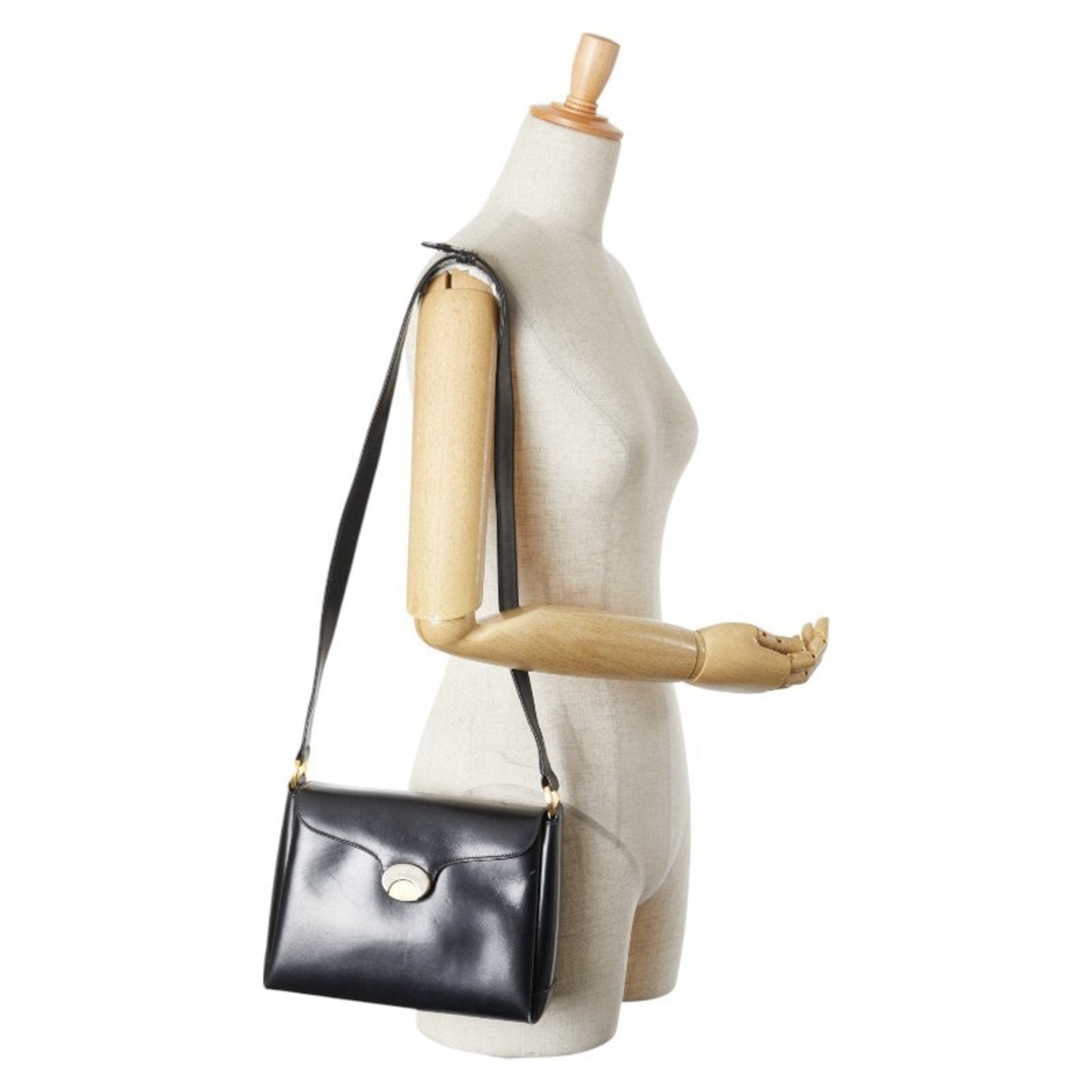 Gucci Black Leather Shoulder Bag ( )