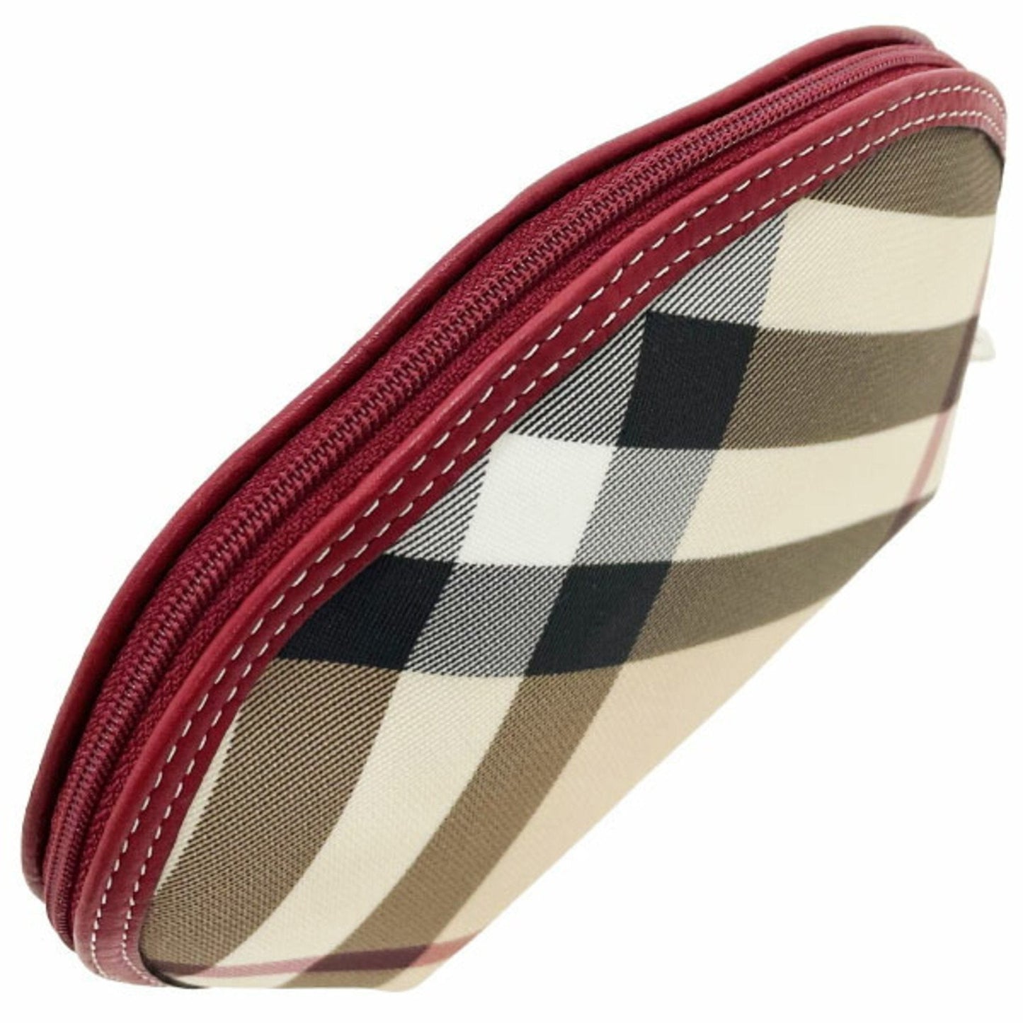 Burberry Beige Multi-Color Red Color Pvc Leather Pouch ( )