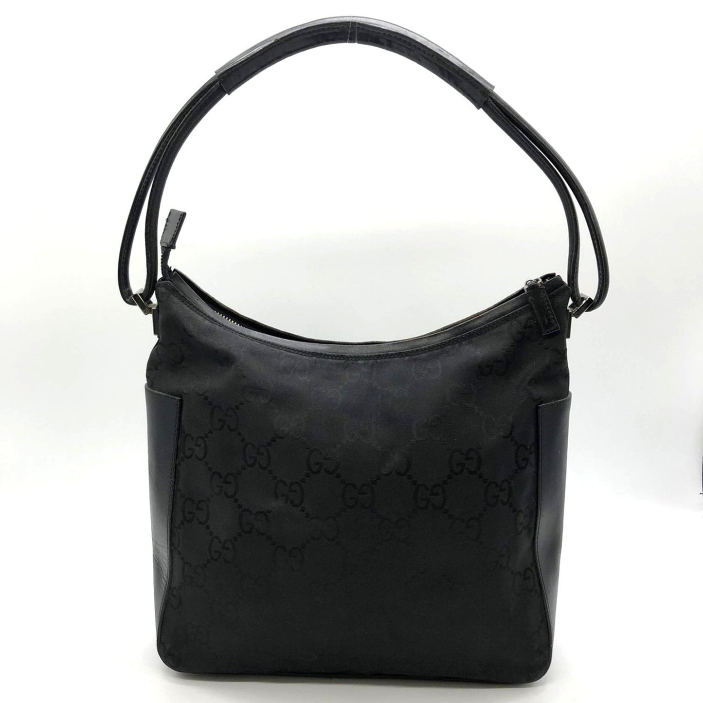 Gucci Black Nylon Leather Shoulder Bag ( )