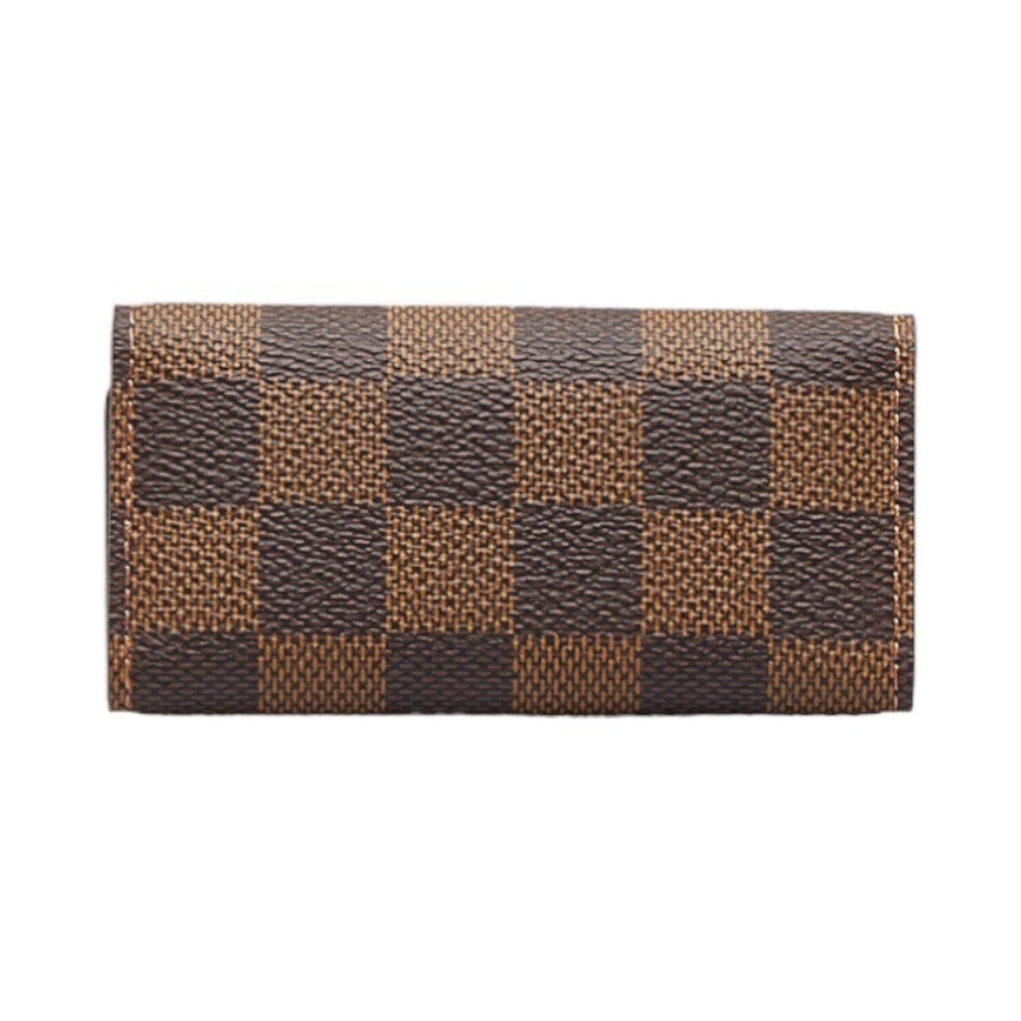LOUIS VUITTON Damier Multicle 4 Key Case N62631 Brown PVC Leather Women's