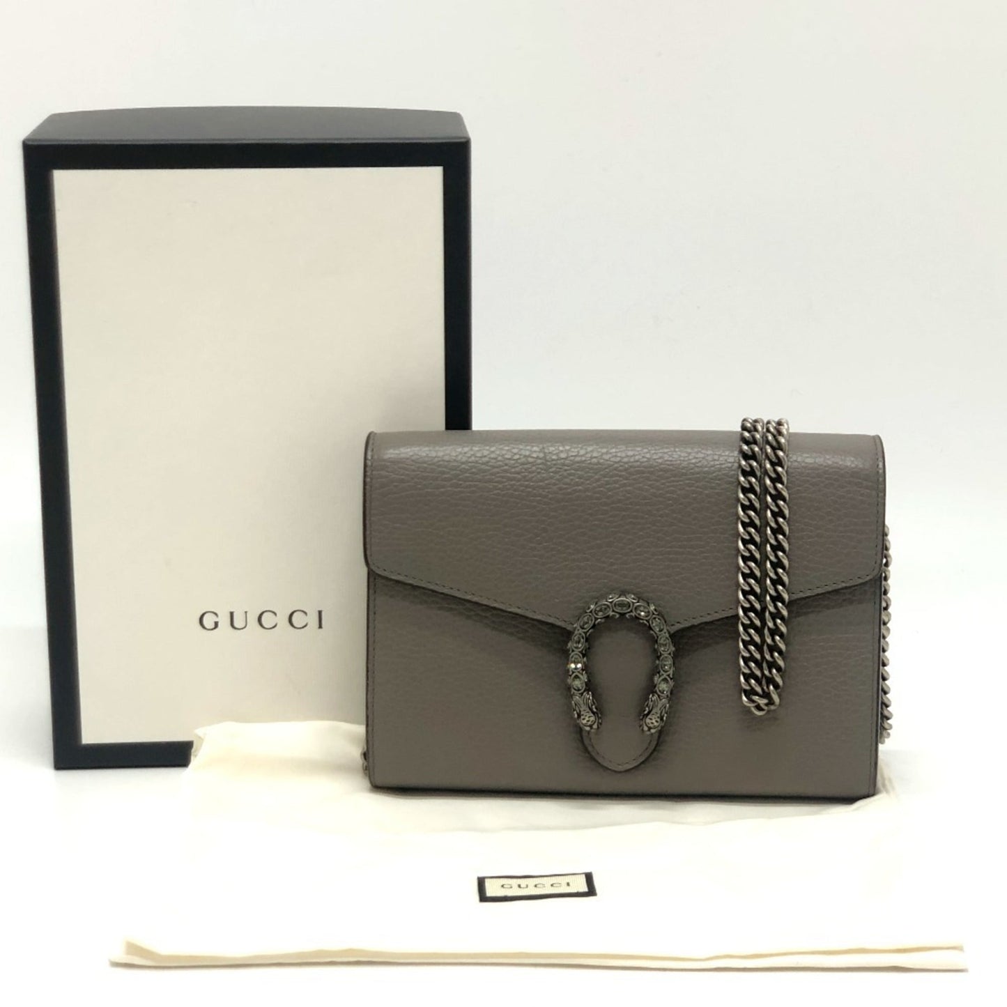 Gucci Gray Leather Shoulder Bag ( )