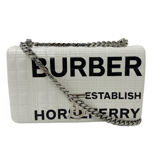 Burberry White Leather Pvc Shoulder Bag ( )