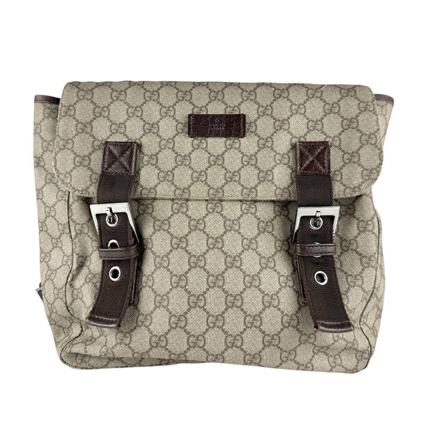 Gucci Brown Gg Supreme Backpack ( )